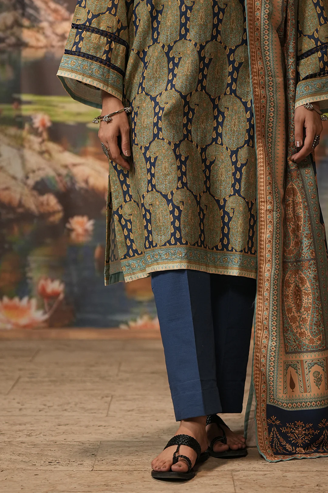 Shirt Shalwar Shawl - 0381 - Image 4