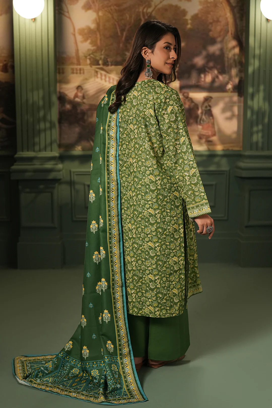 Shirt Shalwar Shawl - 0384 - Image 4