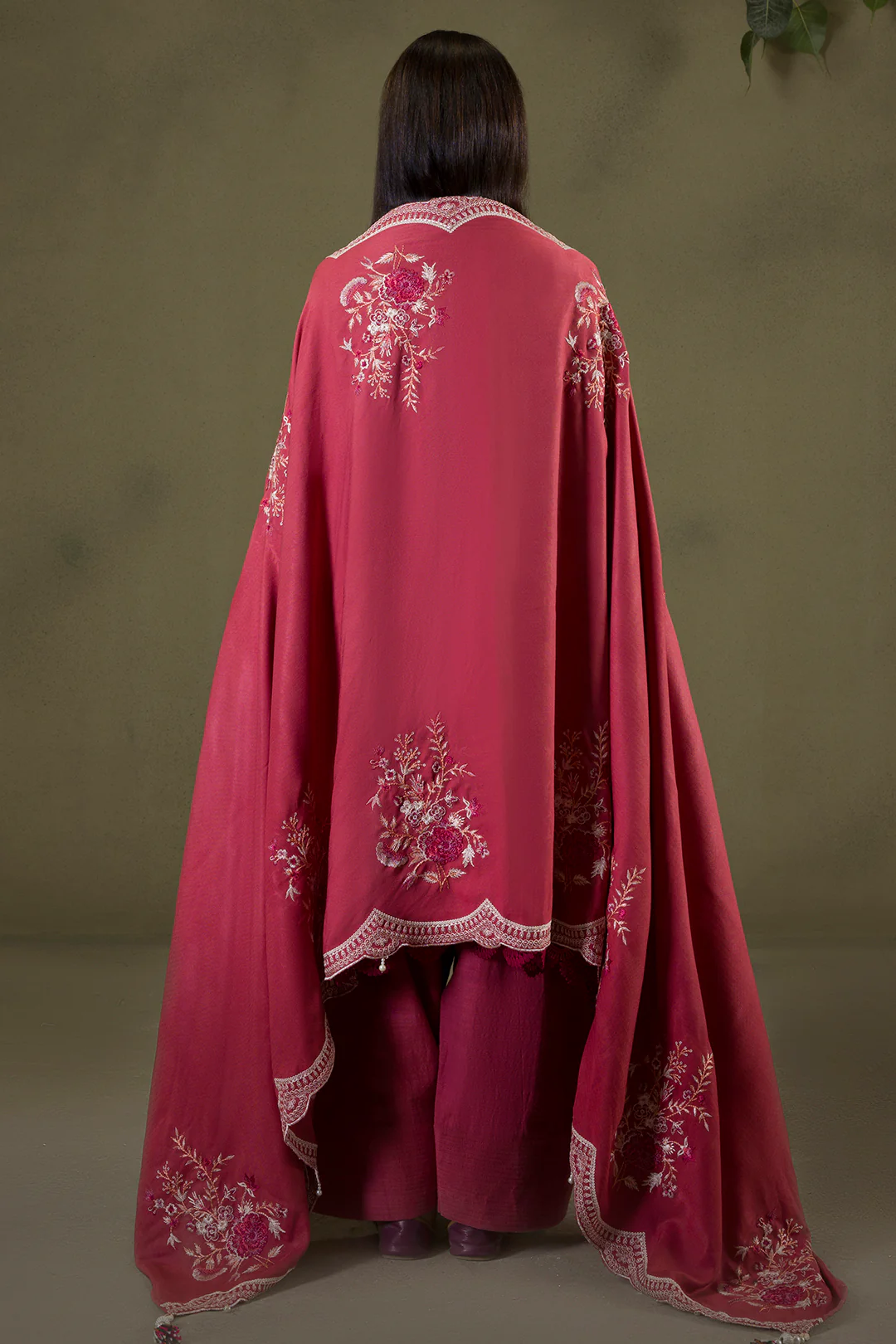 Embroidered Shirt Shalwar Shawl - 0240 - Image 13