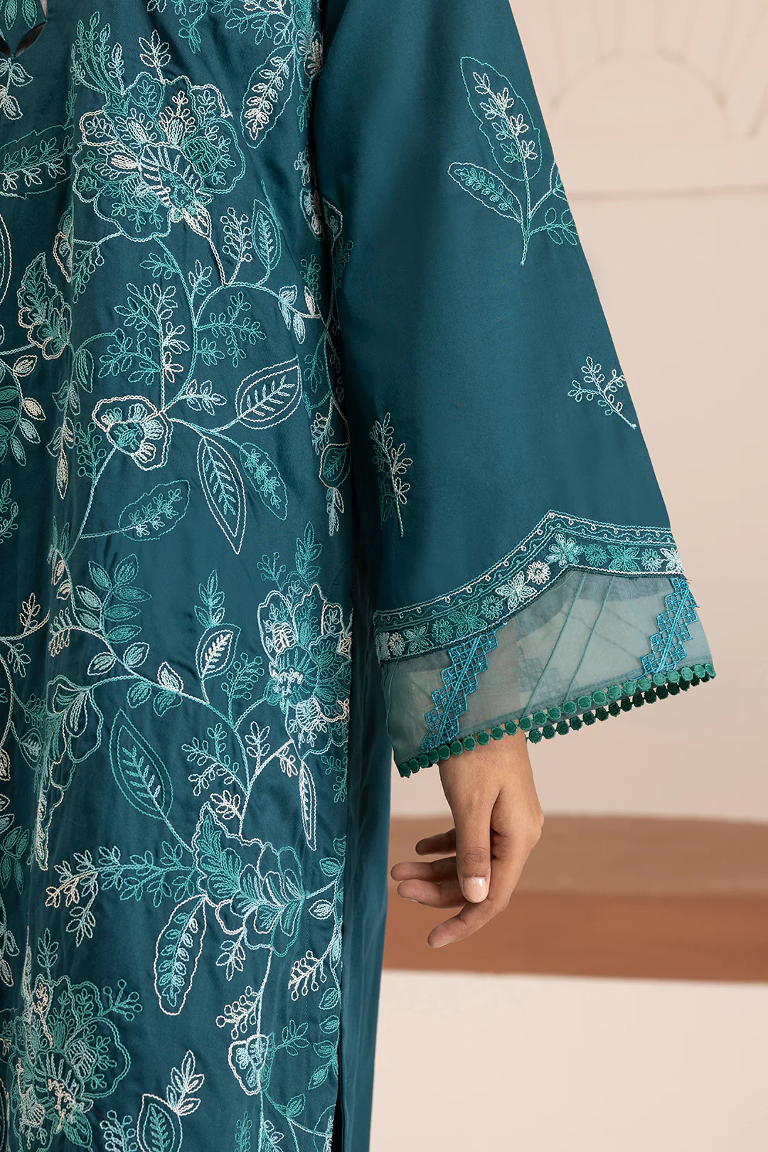 Embroidered Shirt Shalwar Shawl - 0260 - Image 6