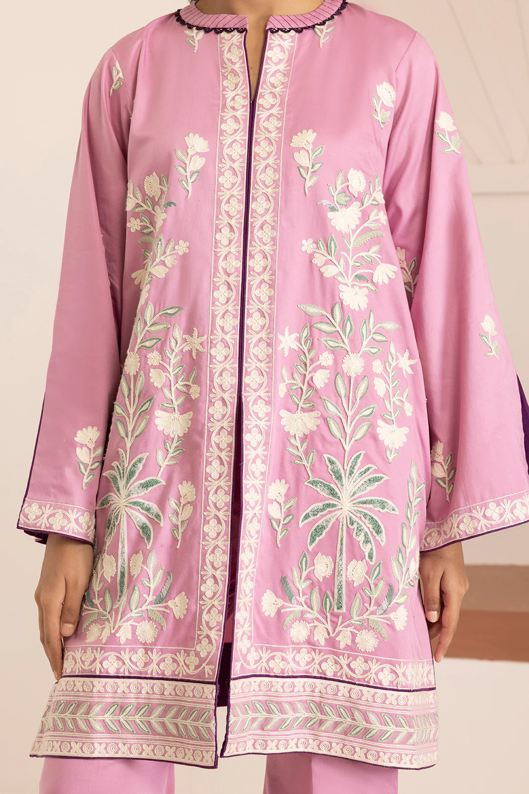 Embroidered Shirt Shalwar Shawl - 0268 - Image 6