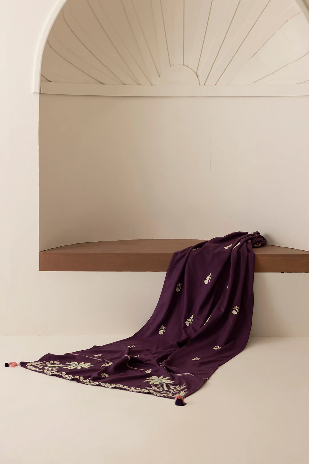 Embroidered Shirt Shalwar Shawl - 0268 - Image 8