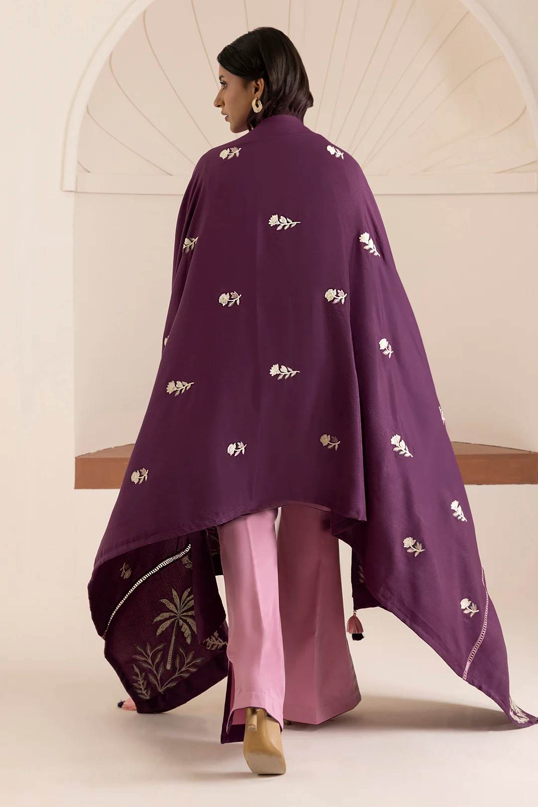 Embroidered Shirt Shalwar Shawl - 0268 - Image 9
