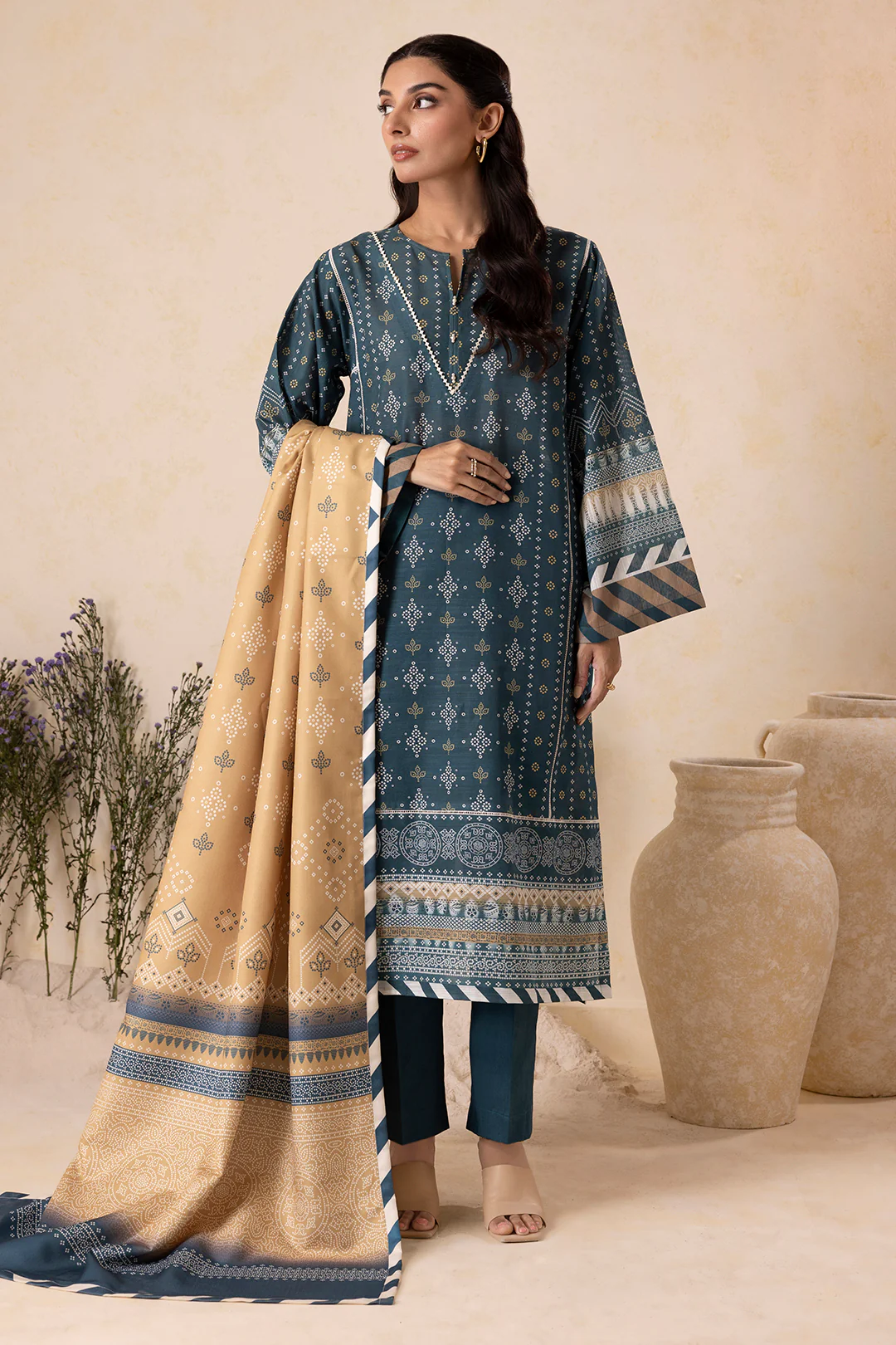 Shirt Shalwar Shawl - 0140 - Image 4