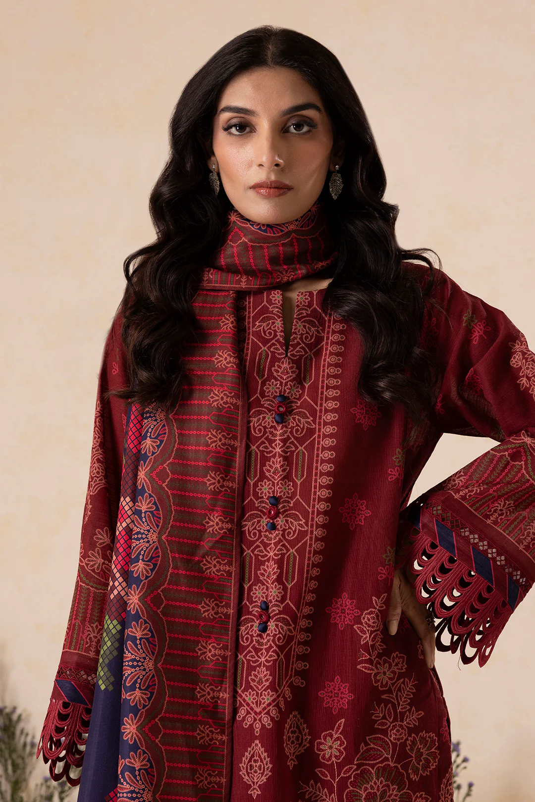 Shirt Shalwar Shawl - 0142 - Image 2