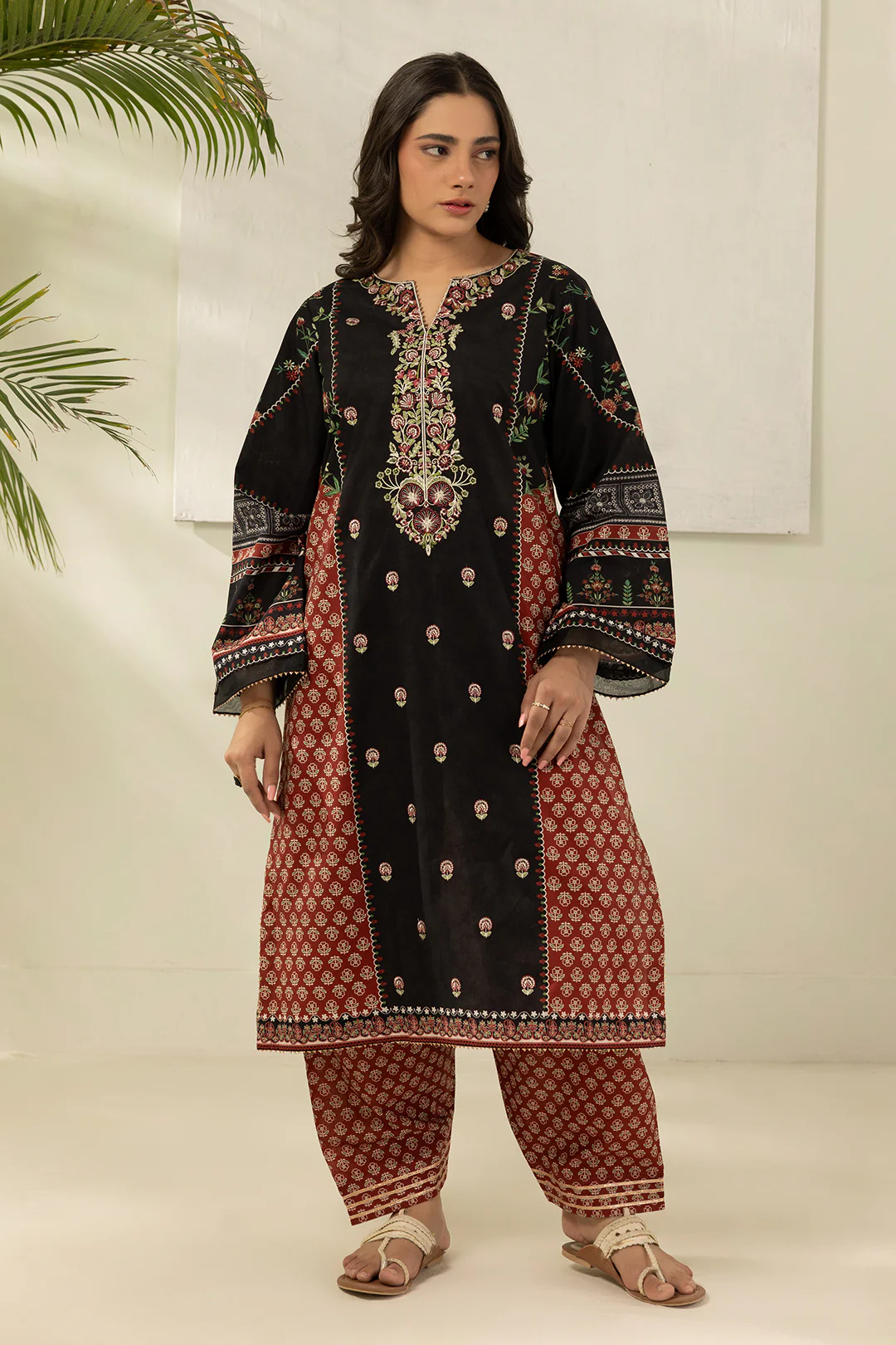 Embroidered Shirt Shalwar - 0186 - Image 2