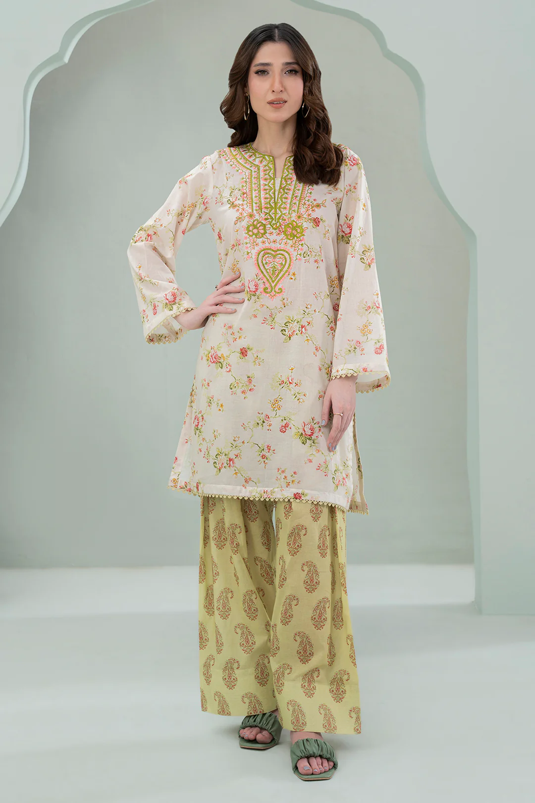 Embroidered Shirt Shalwar - 0637 - Image 4