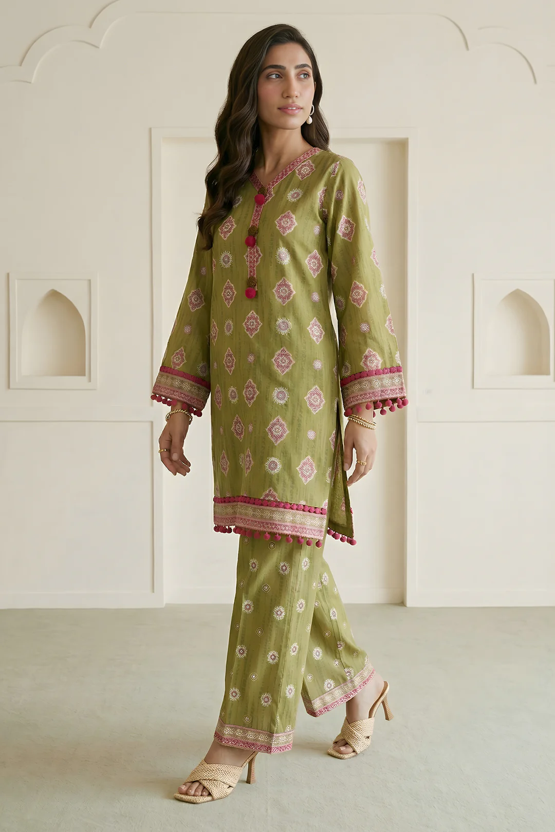 Embroidered Shirt Shalwar - 0673 - Image 2