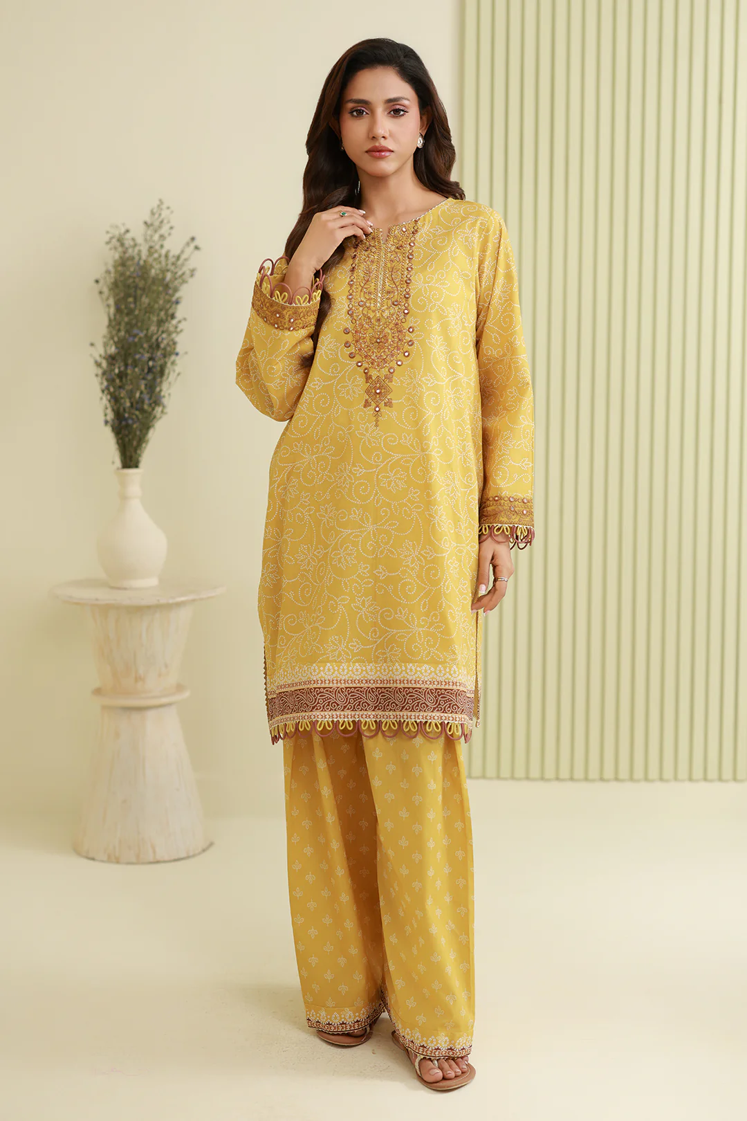 Embroidered Shirt Shalwar - 0872 - Image 2