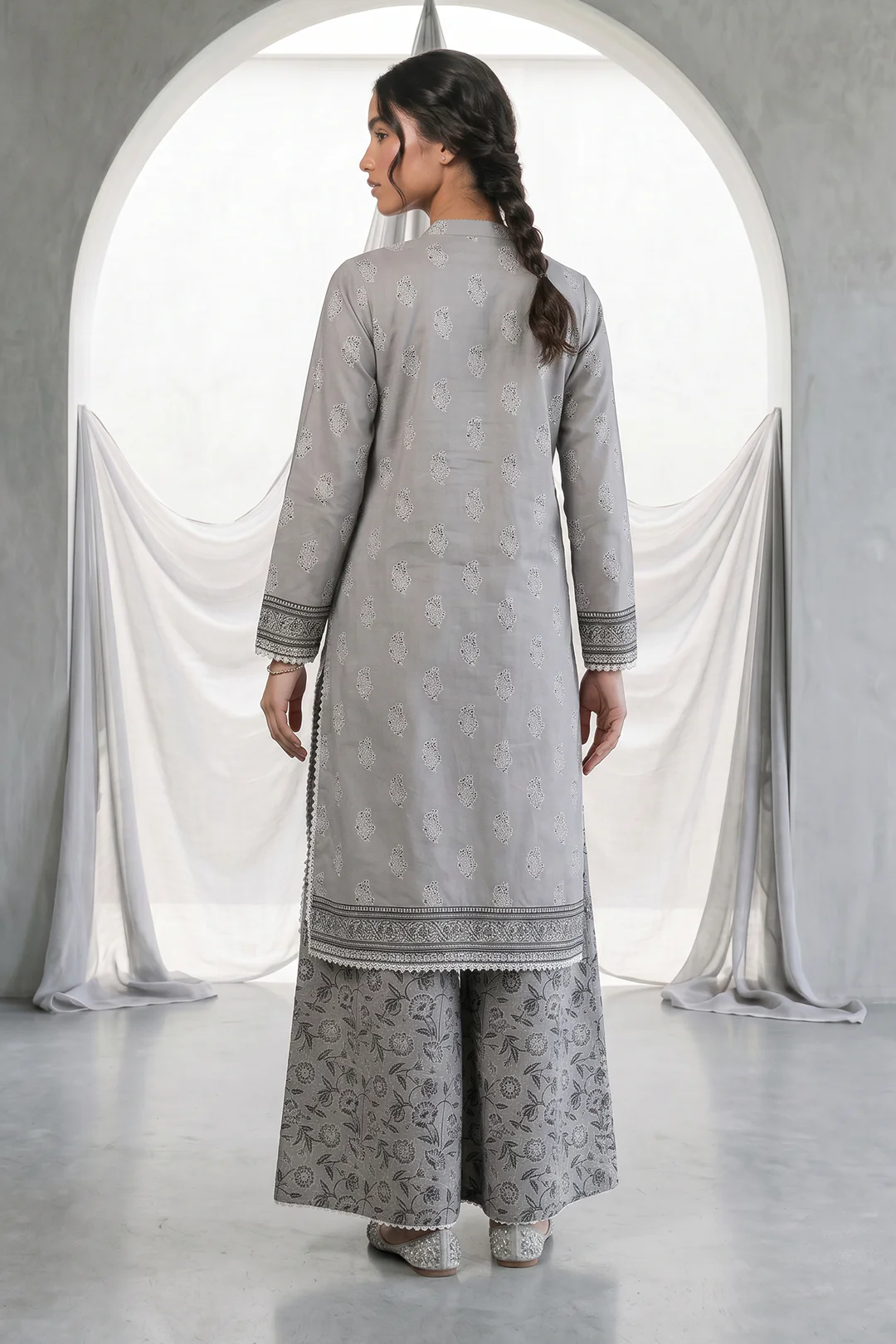 Embroidered Shirt Shalwar - 0933 - Image 6