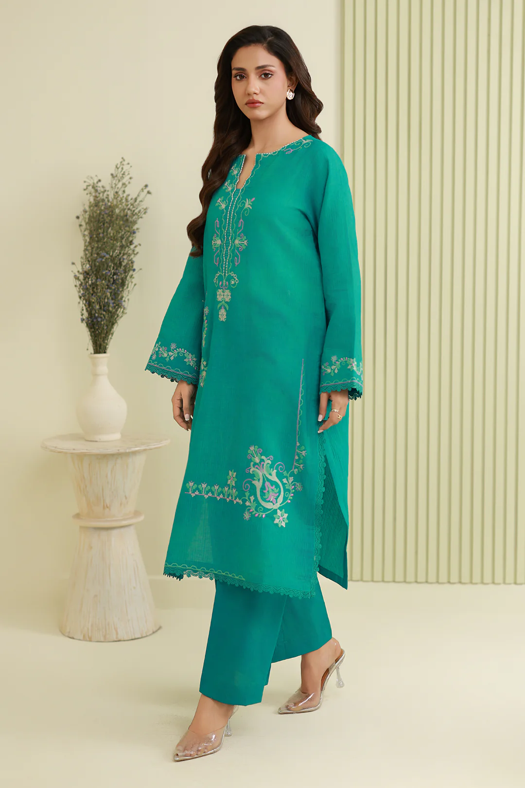 Embroidered Shirt Shalwar - 1214 - Image 5