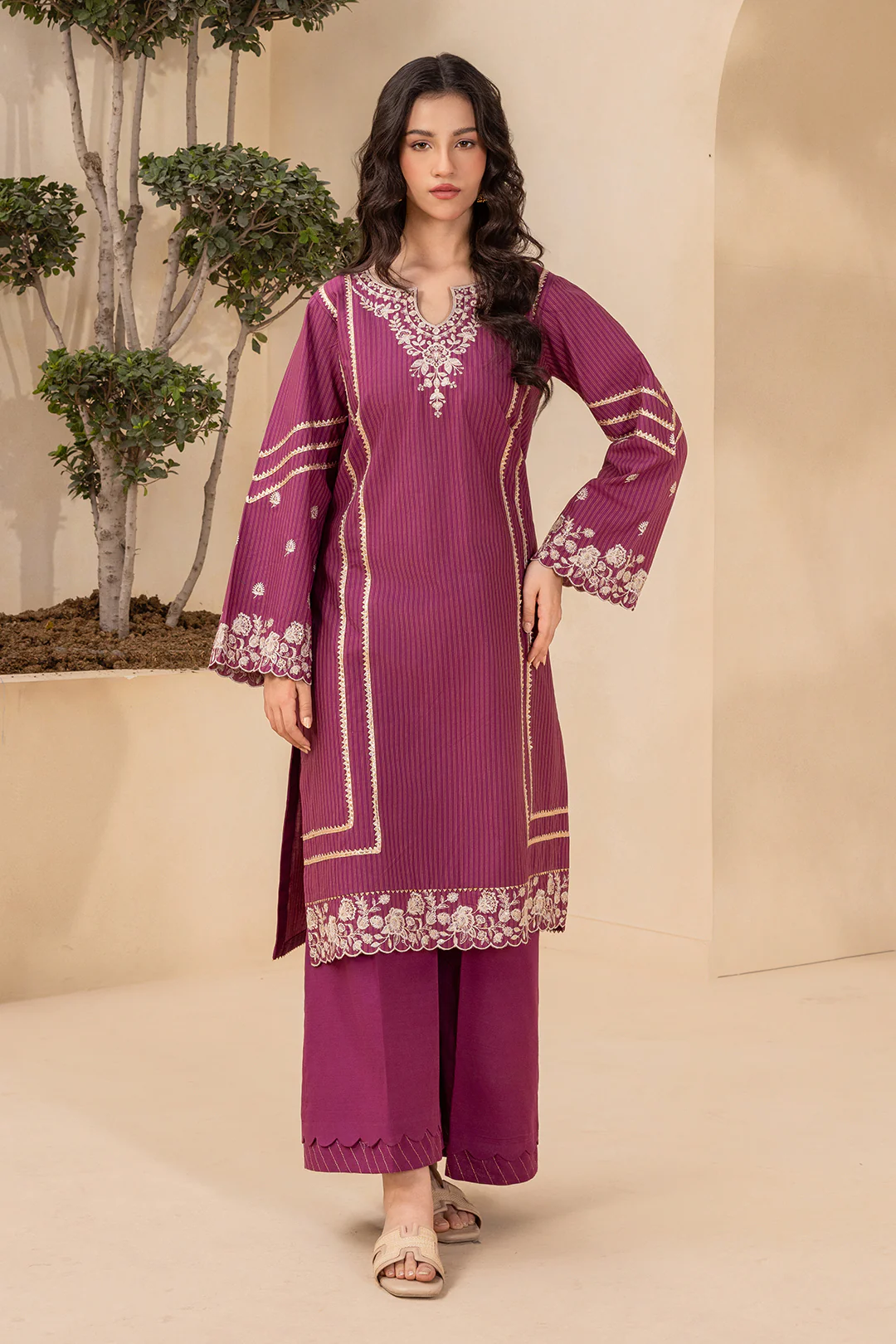 Embroidered Shirt Shalwar - 0593 - Image 2
