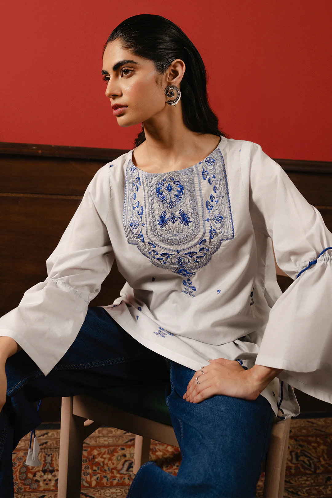 Embroidered Shirt - 1079 - Image 5