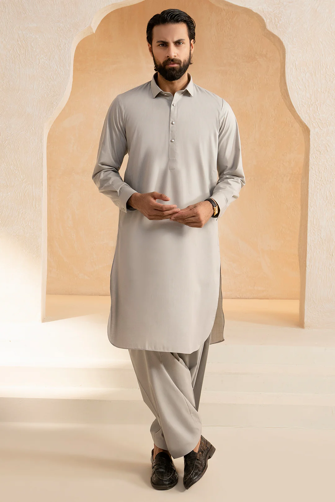 Slub Textured Shalwar Kameez - 9004 - Image 3