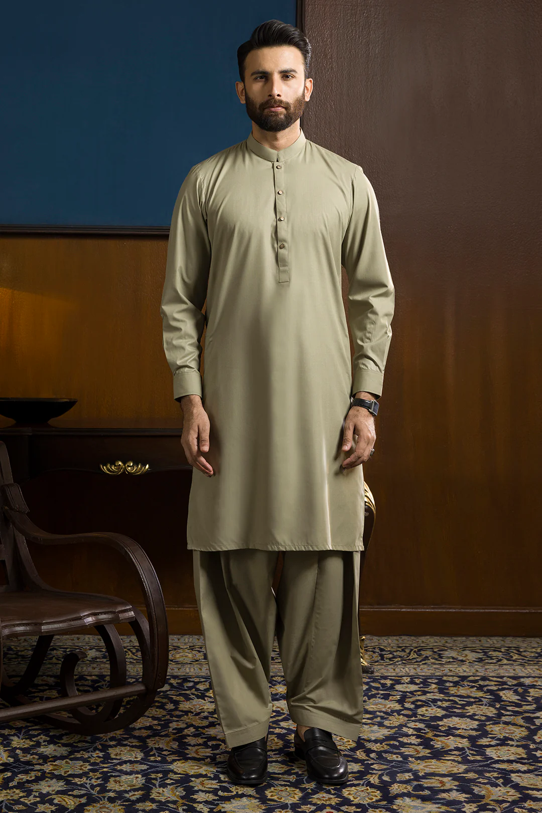 Slub Textured Shalwar Kameez - 9107 - Image 7
