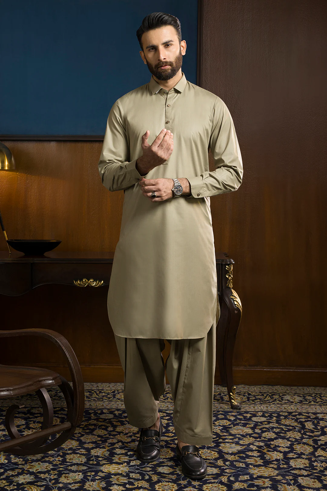 Slub Textured Shalwar Kameez - 9118 - Image 2