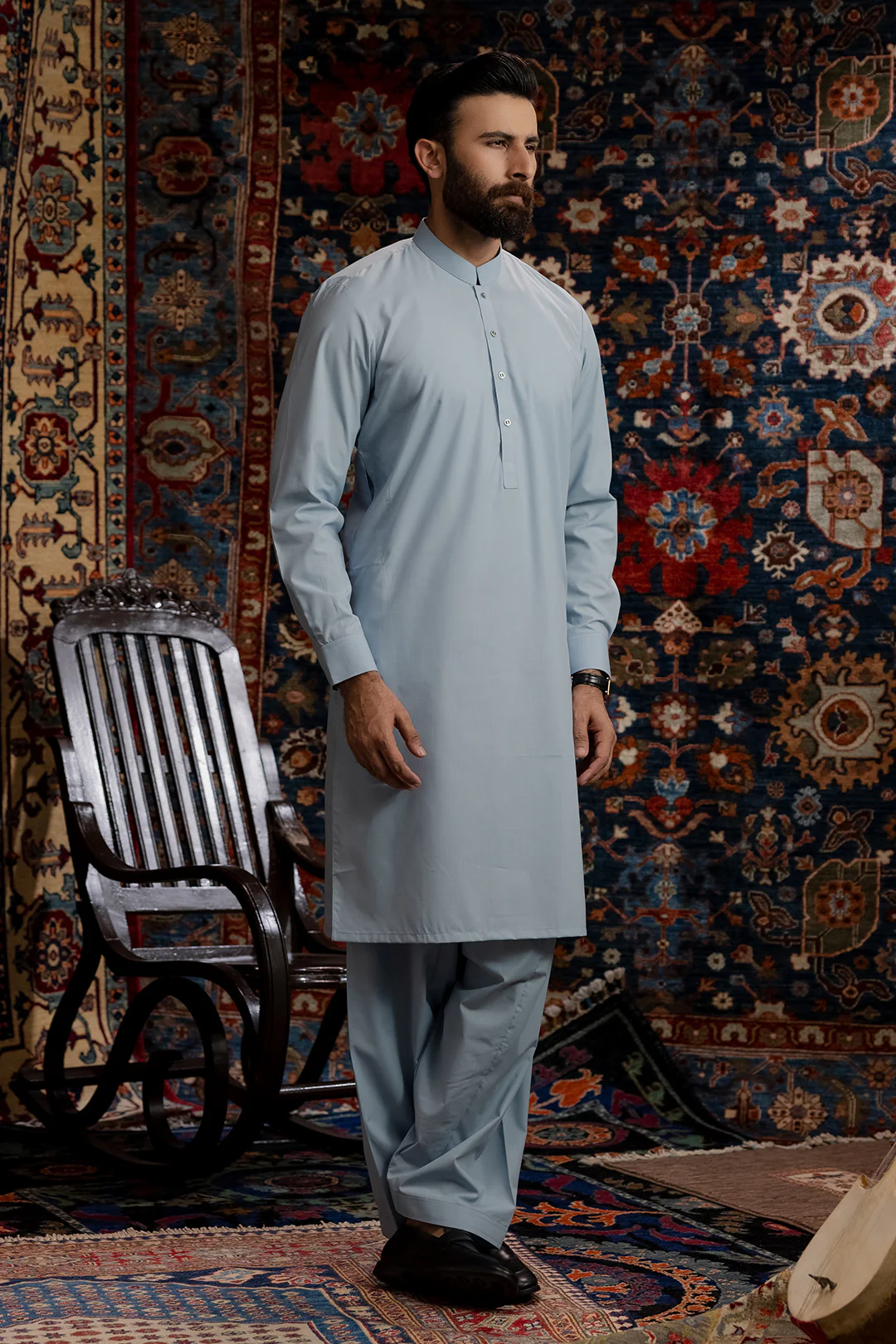Slub Textured Shalwar Kameez - 6002 - Image 9