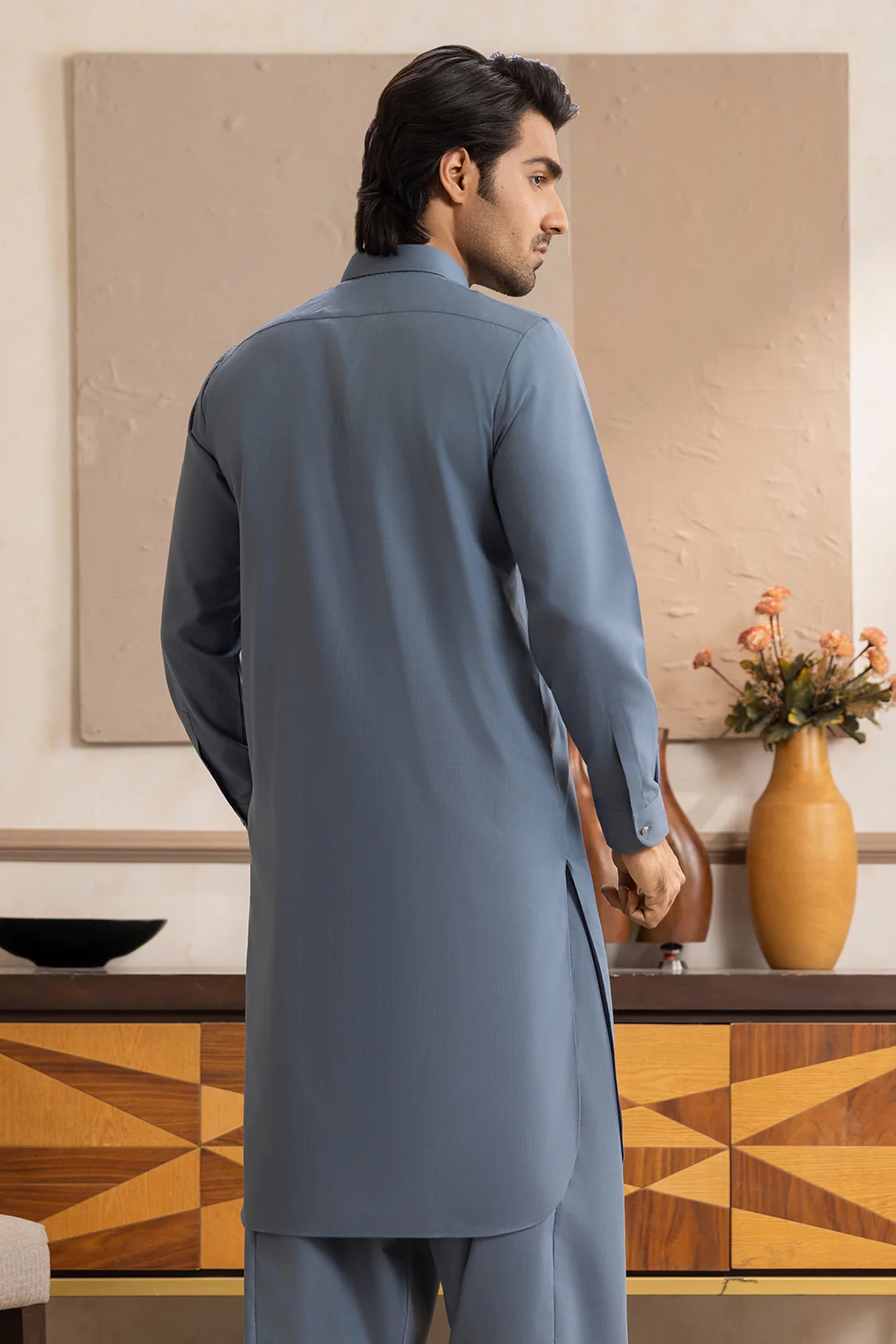 Slub Textured Shalwar Kameez - 6007 - Image 14