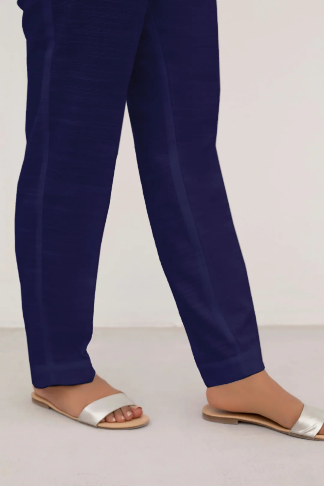 Straight Trouser Khaddar Navy Blue - 0003 - Image 2
