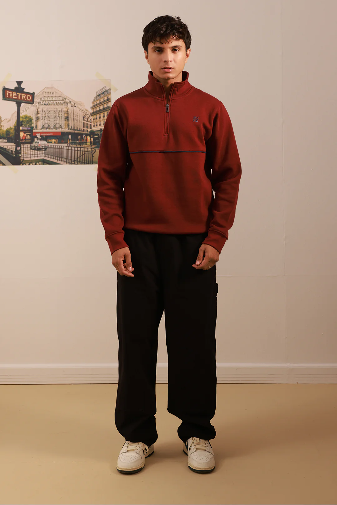 Mock Neck Sweat Shirt - 5001 - Image 2