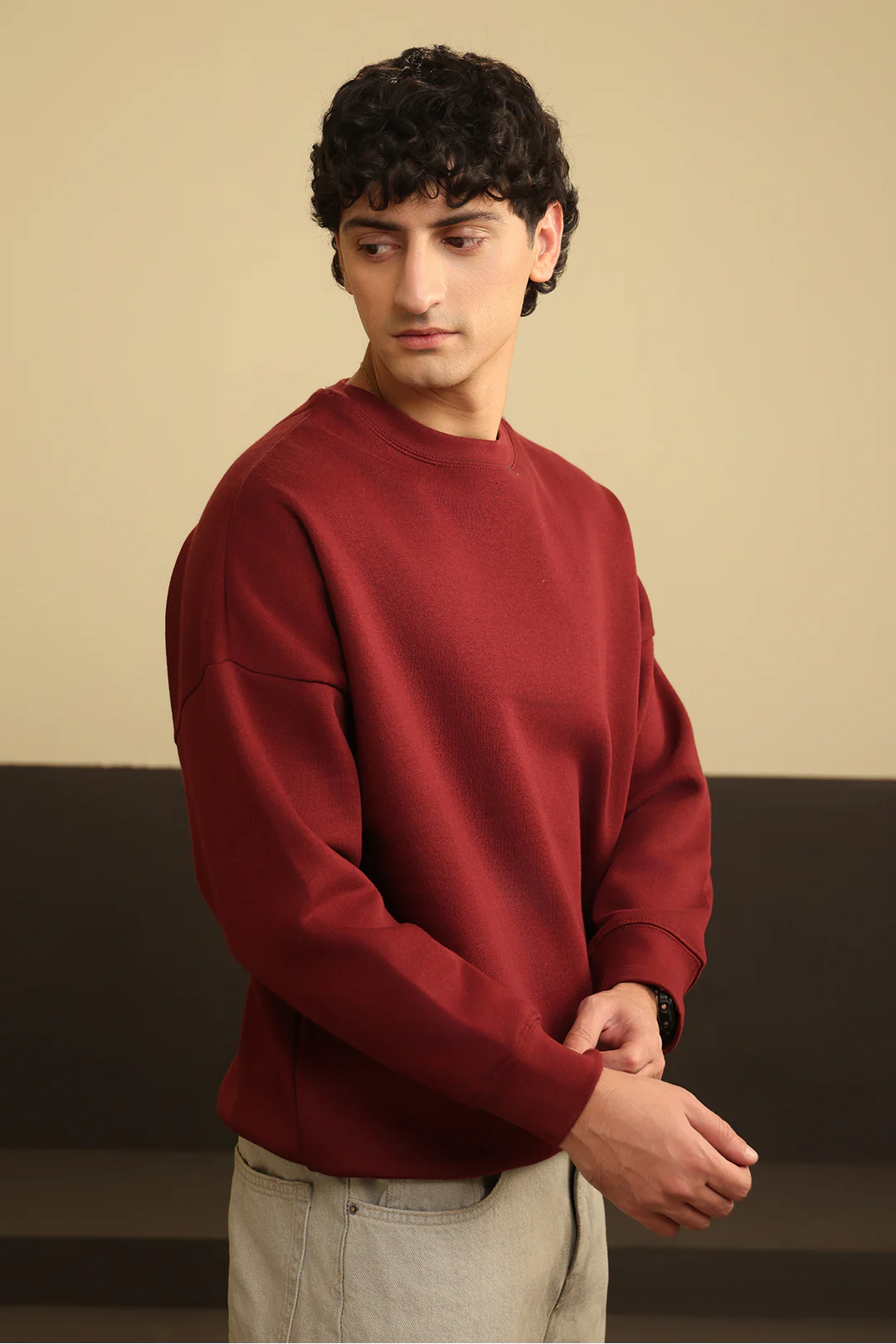 Basic Oversized Sweat Shirt - 5001 - Image 12