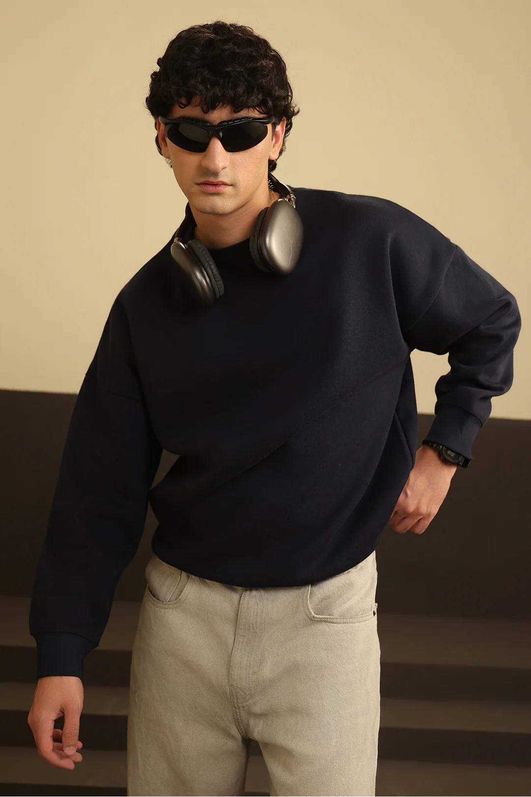 Basic Oversized Sweat Shirt - 5001 - Image 3
