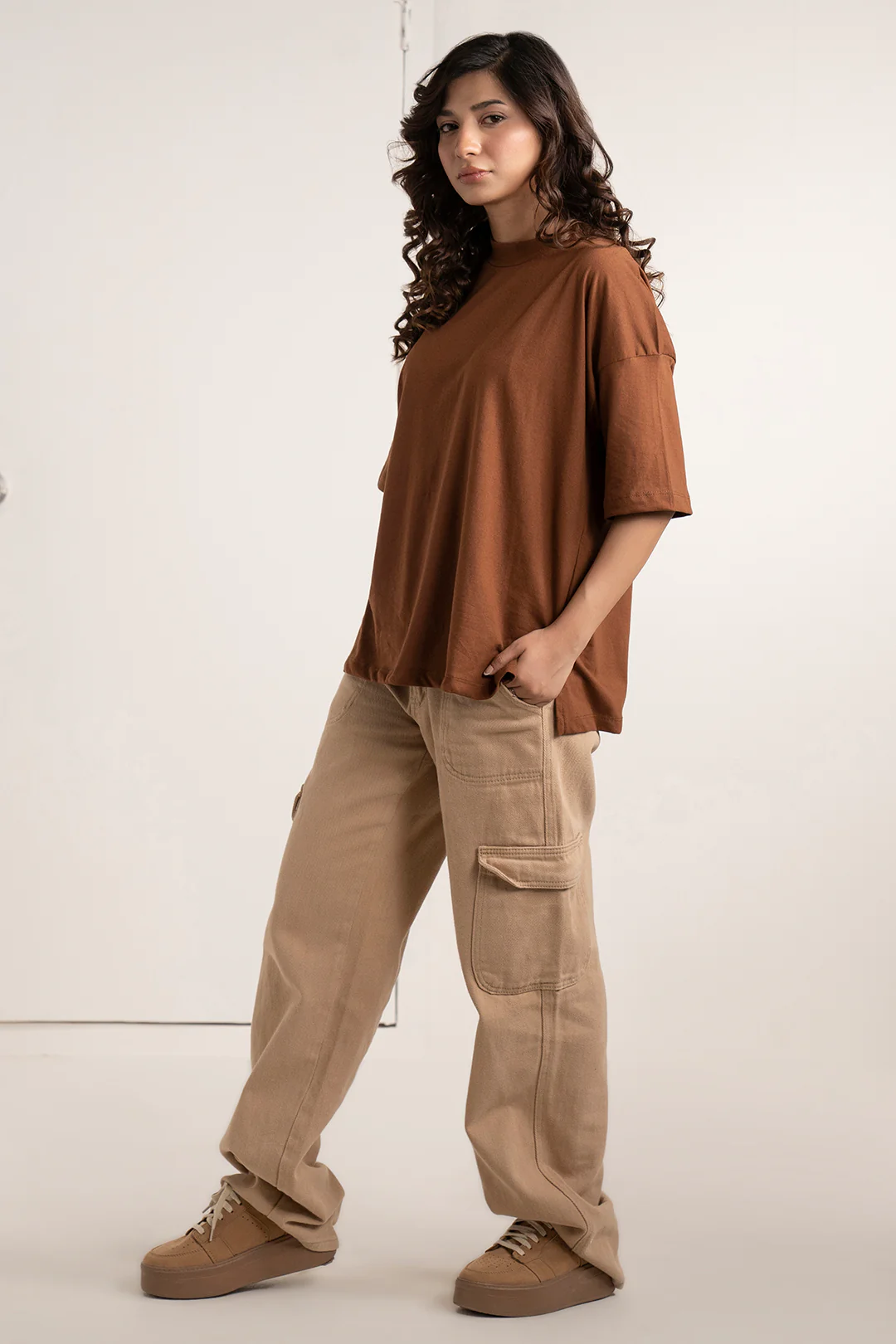 Oversized Basic T-Shirt - 5014 - Image 4