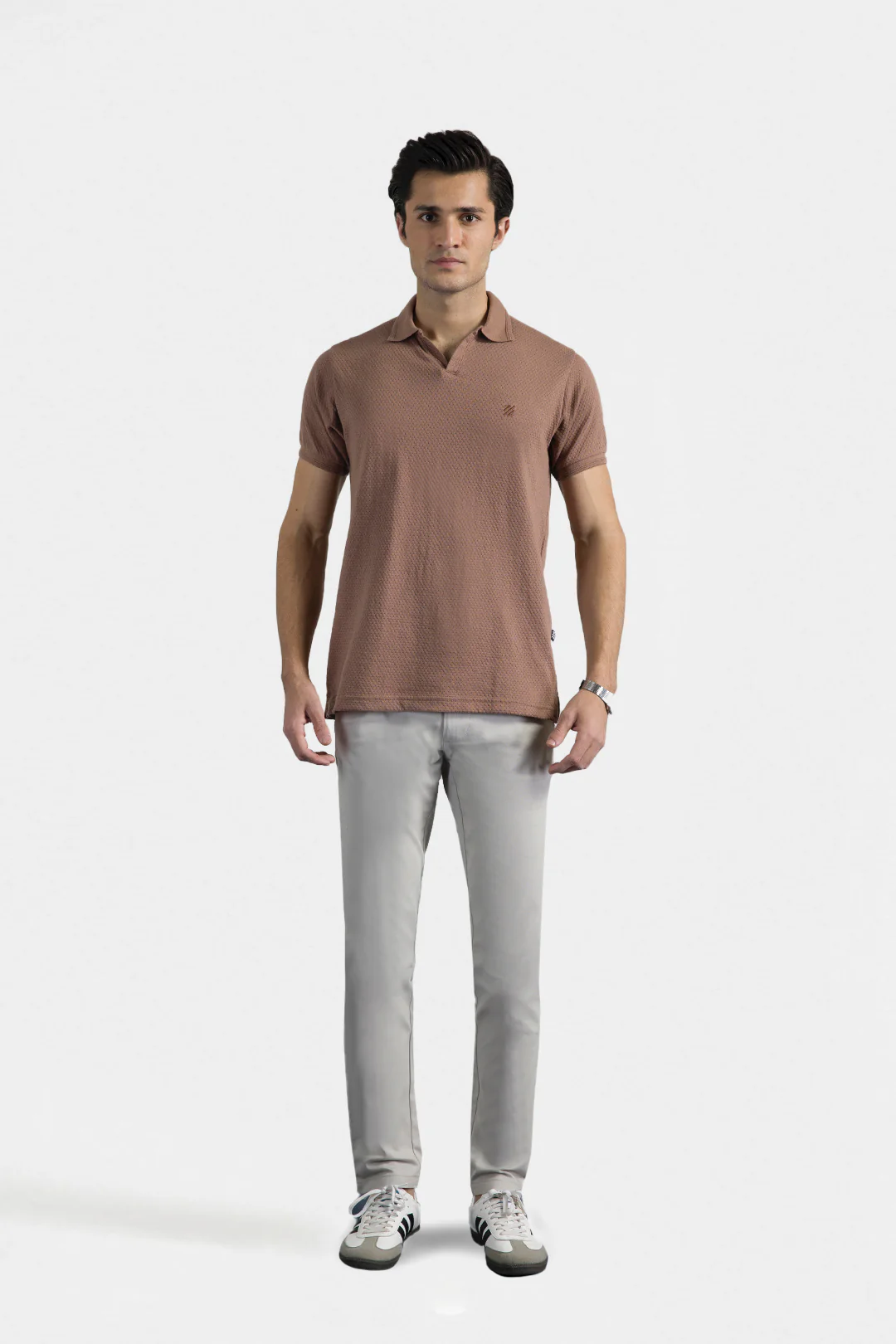 Textured Johnny Collar Polo - 5004 - Image 11
