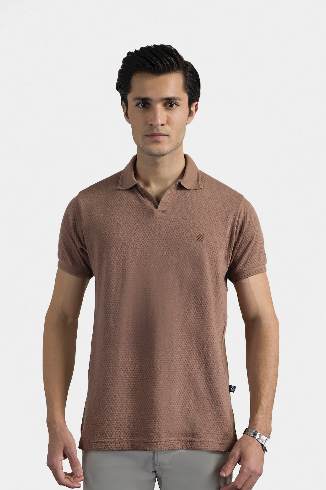 Textured Johnny Collar Polo - 5004 - Image 12