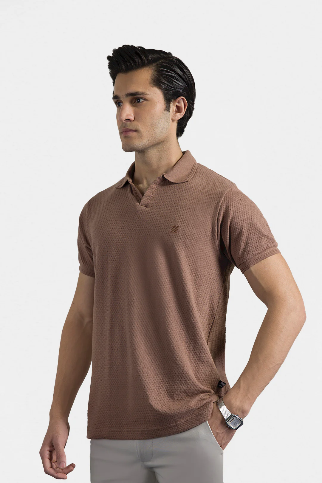 Textured Johnny Collar Polo - 5004 - Image 18