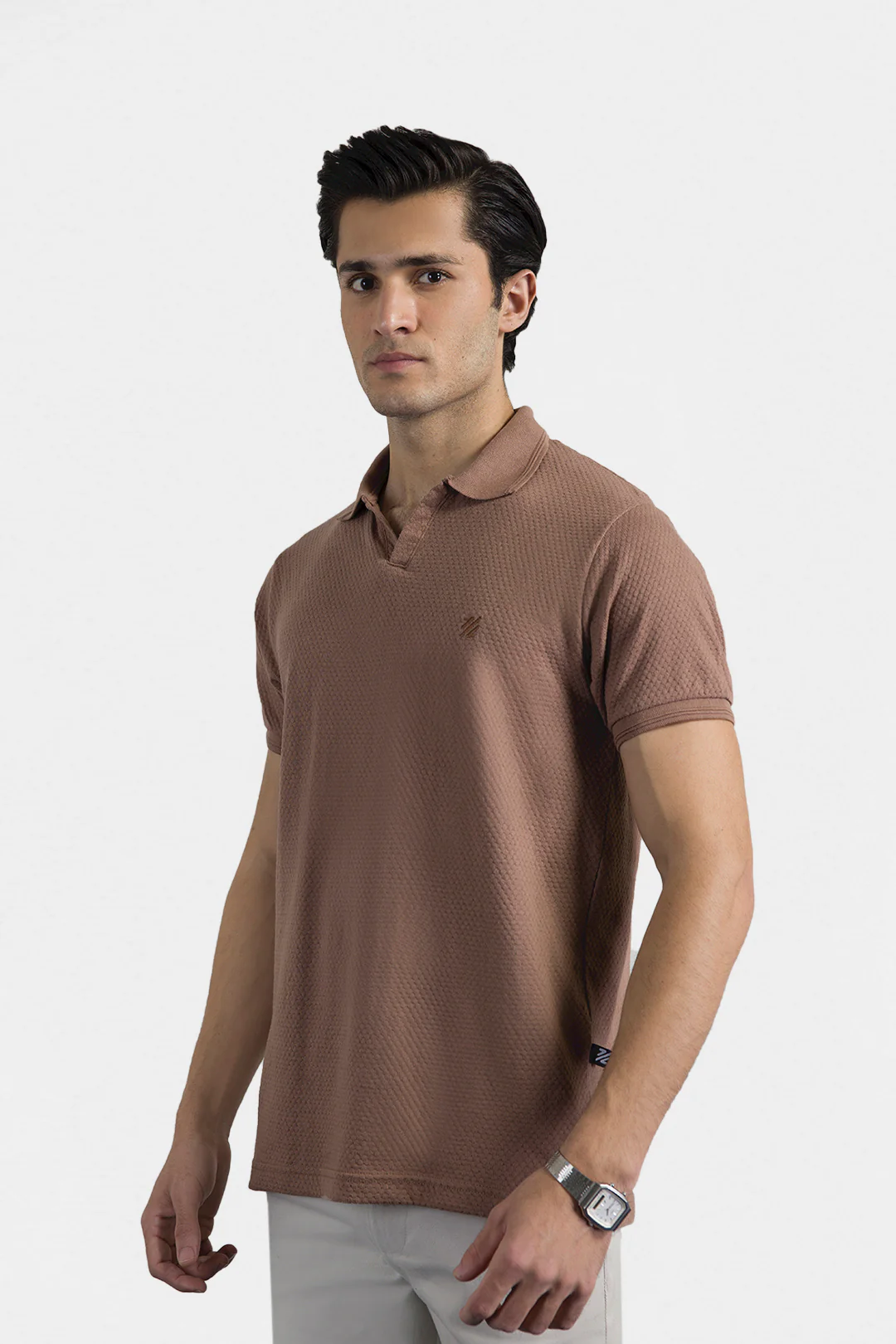Textured Johnny Collar Polo - 5004 - Image 19
