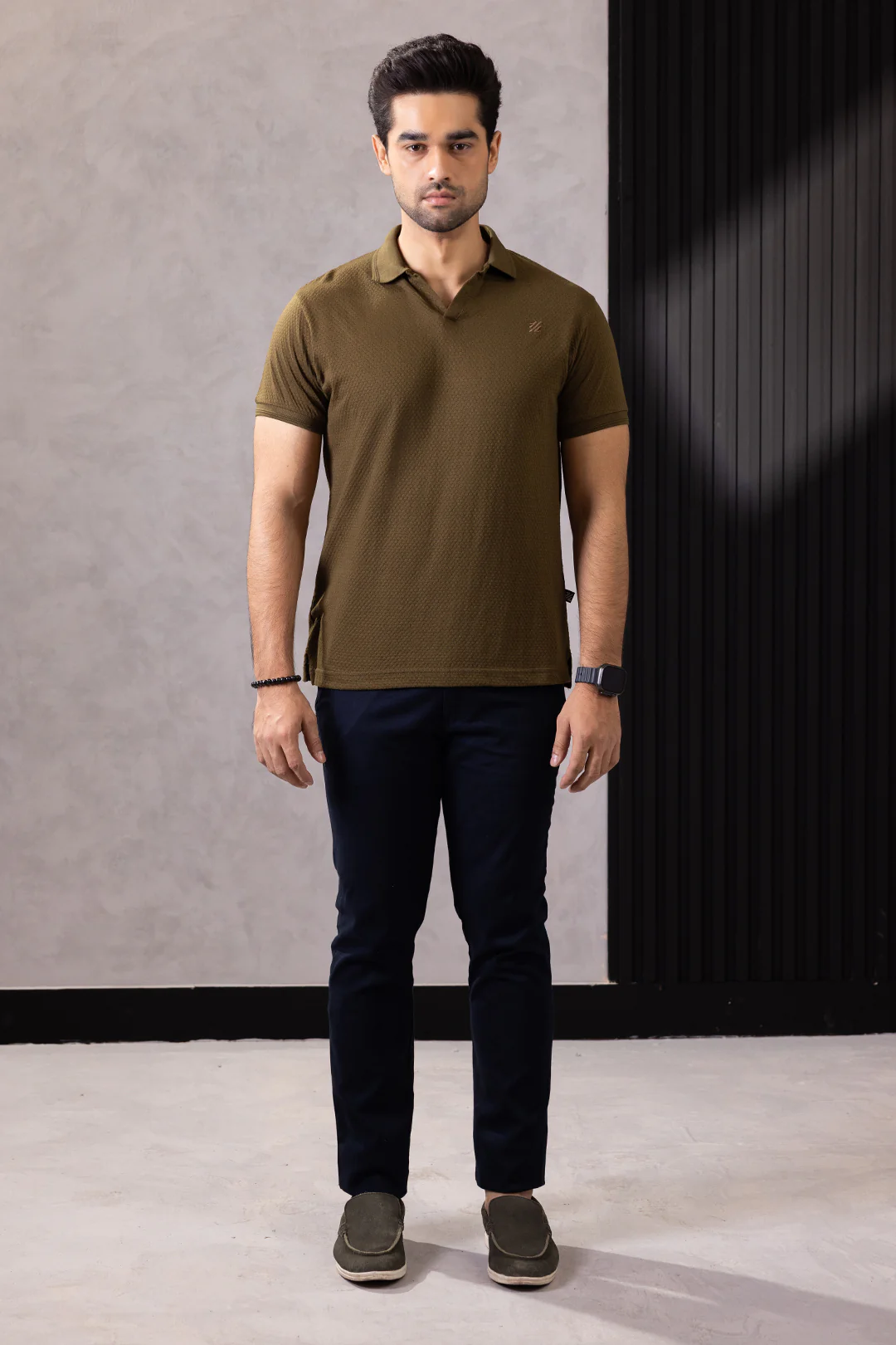 Textured Johnny Collar Polo - 5004 - Image 27