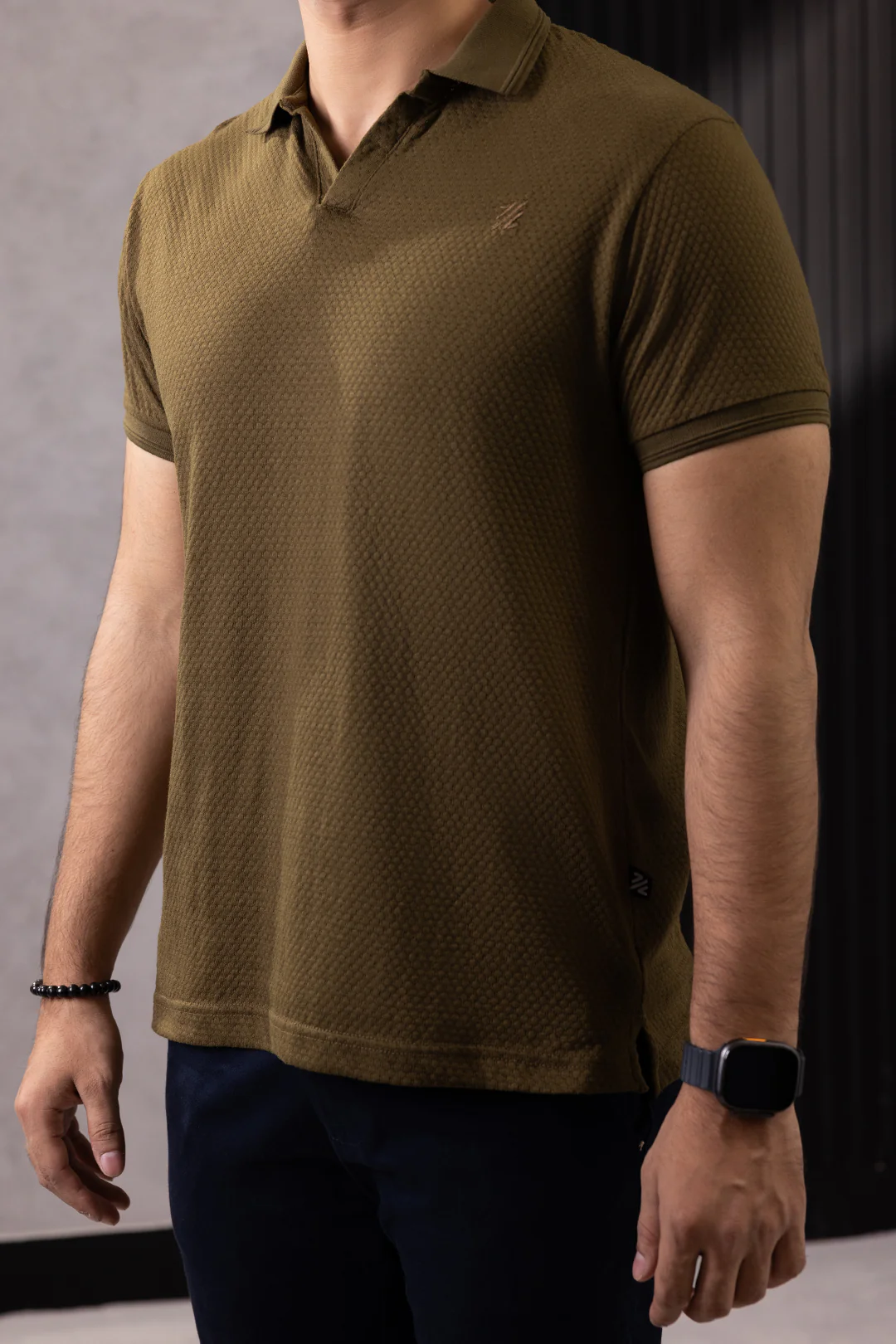 Textured Johnny Collar Polo - 5004 - Image 30