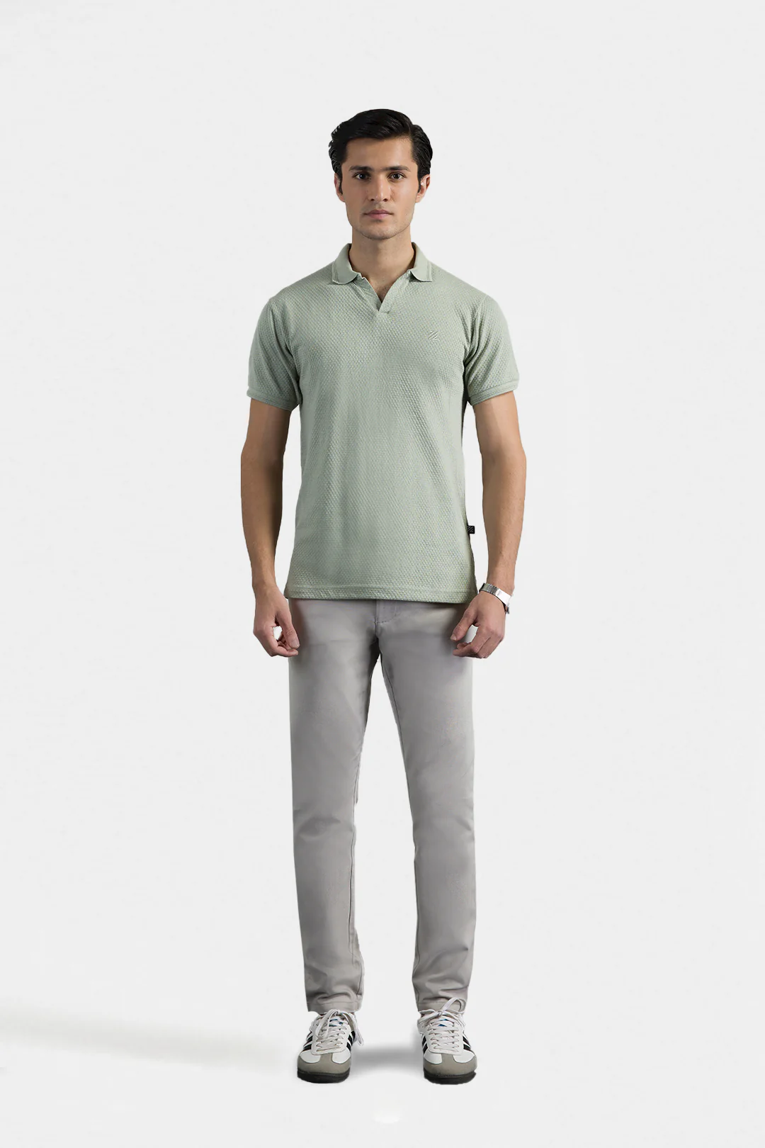 Textured Johnny Collar Polo - 5004 - Image 34