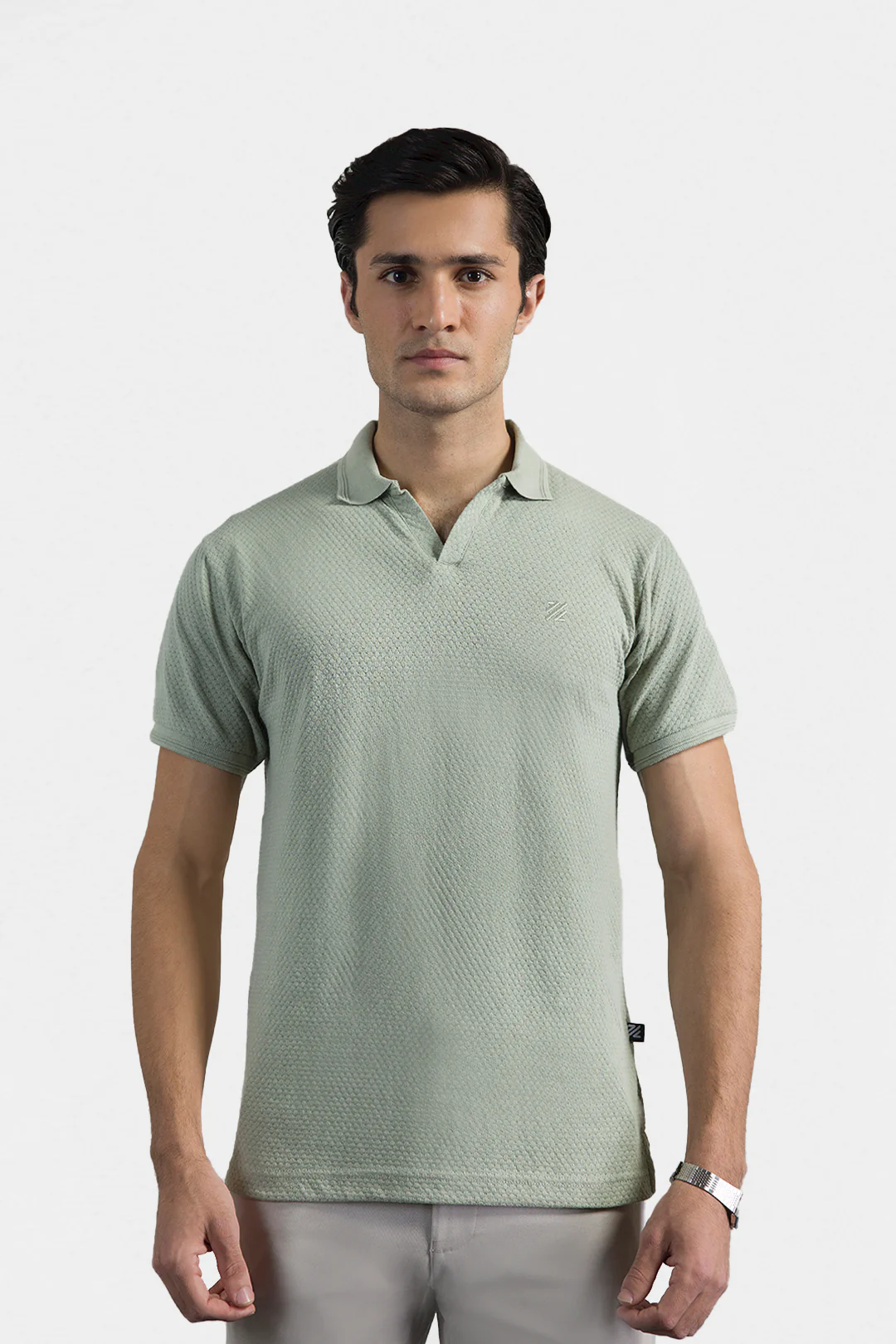 Textured Johnny Collar Polo - 5004 - Image 35