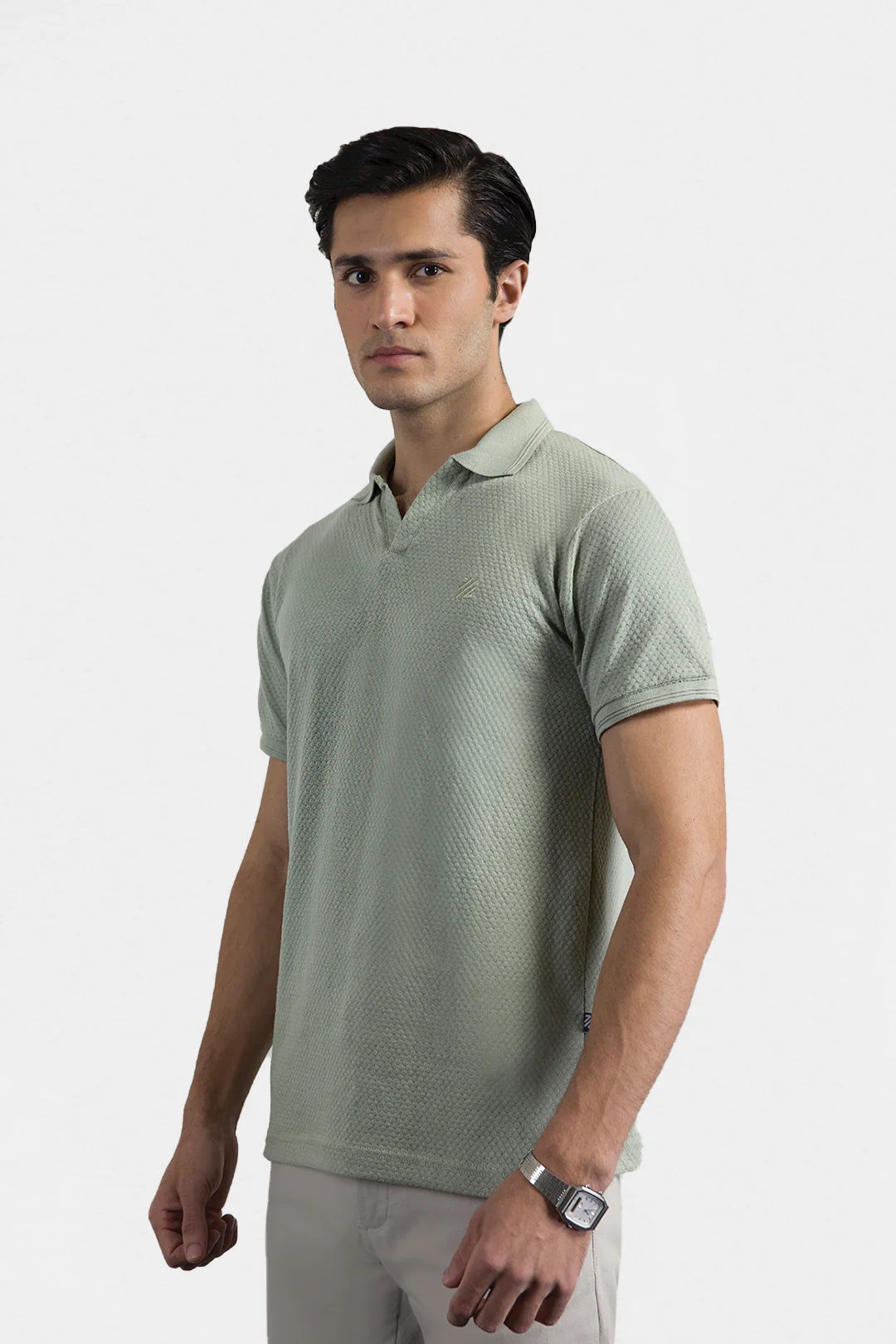Textured Johnny Collar Polo - 5004 - Image 38