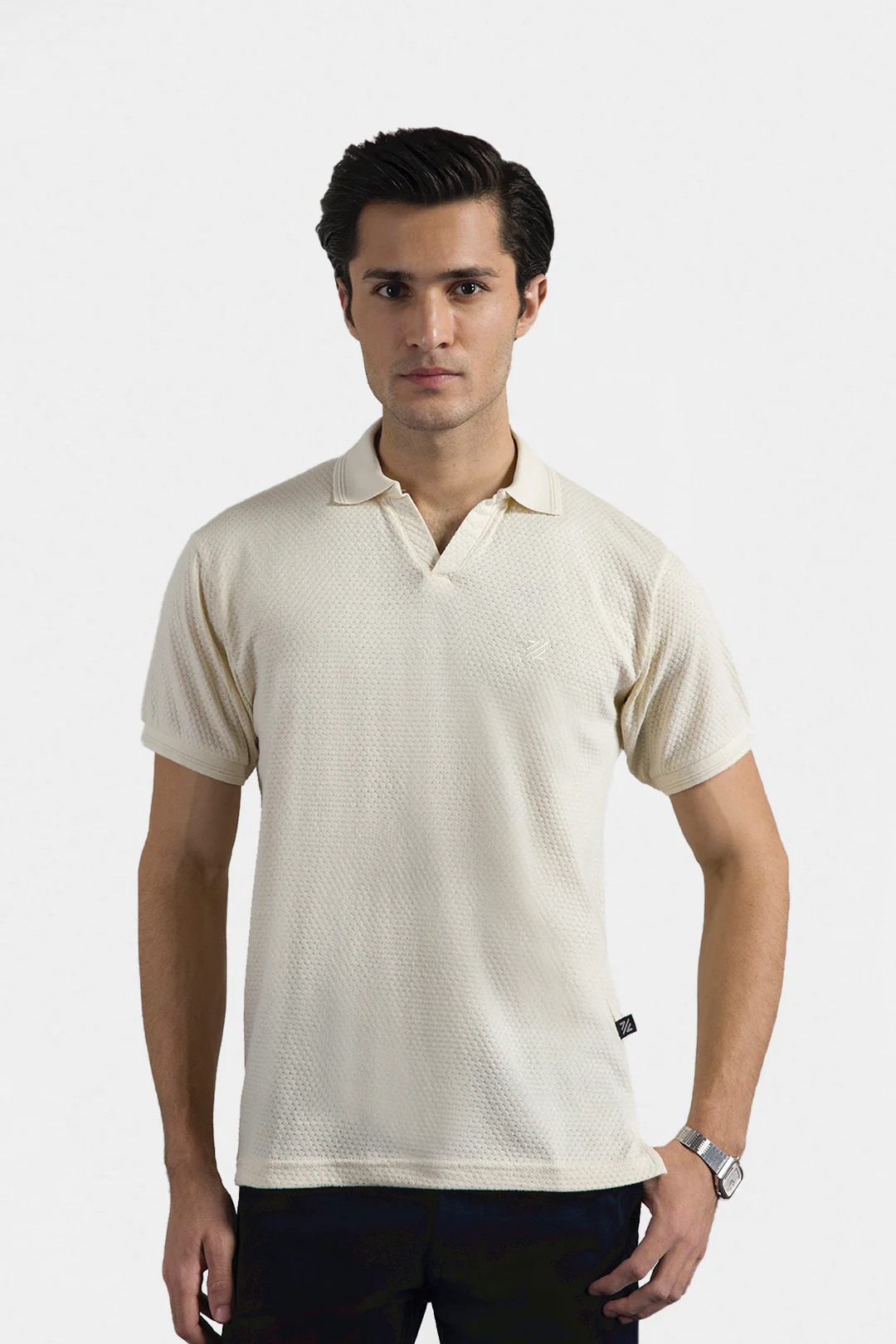 Textured Johnny Collar Polo - 5004 - Image 42
