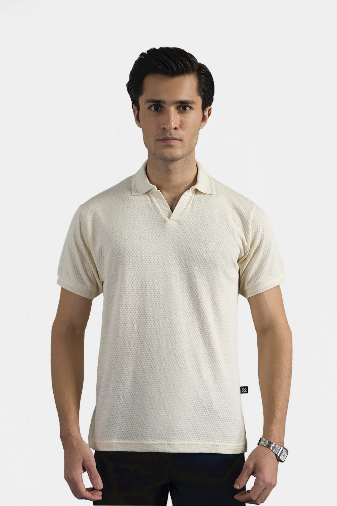 Textured Johnny Collar Polo - 5004 - Image 45