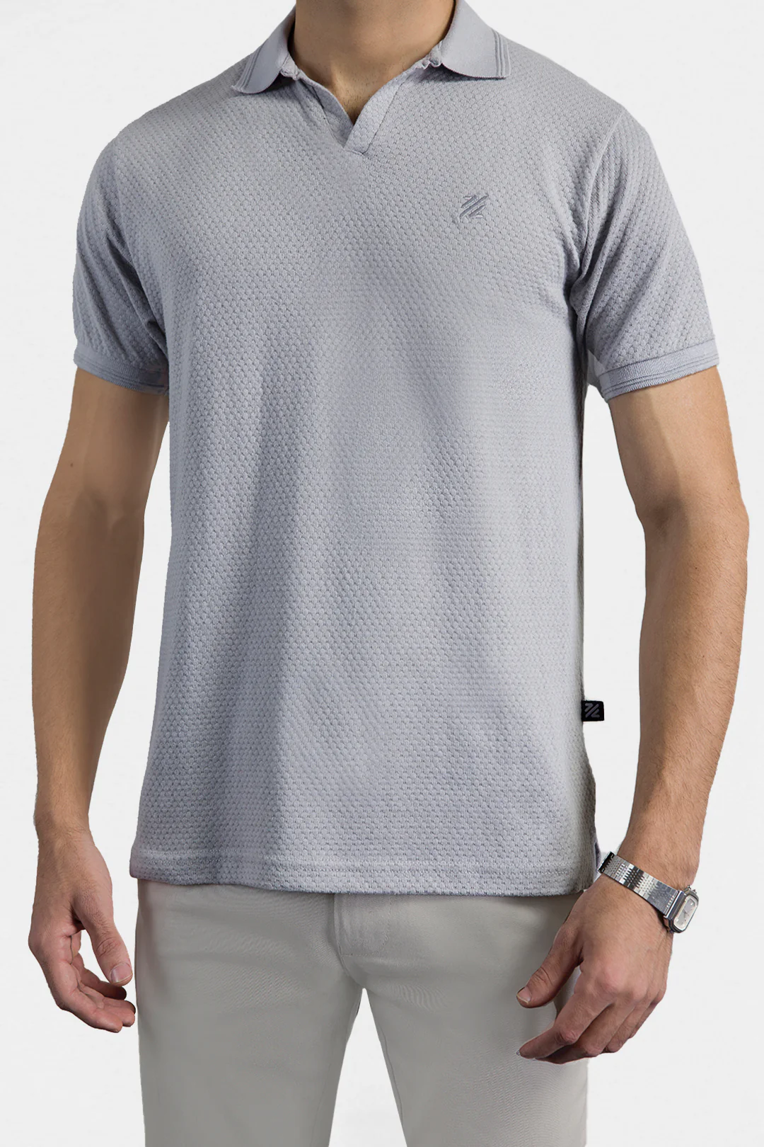 Textured Johnny Collar Polo - 5004 - Image 53
