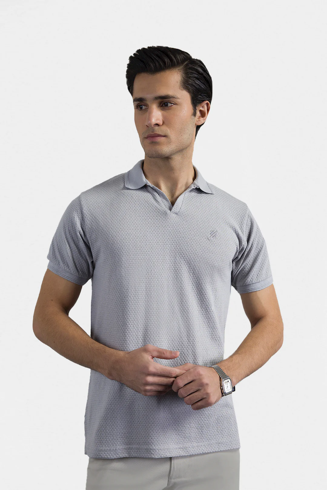 Textured Johnny Collar Polo - 5004 - Image 57