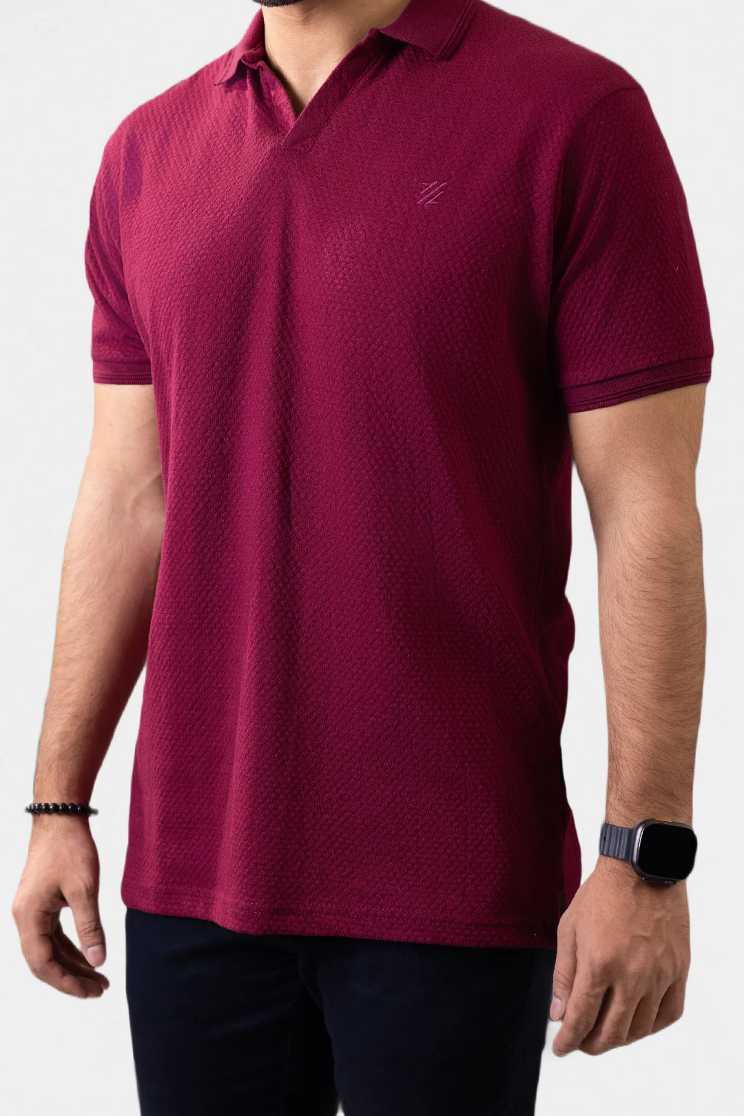 Textured Johnny Collar Polo - 5004 - Image 61