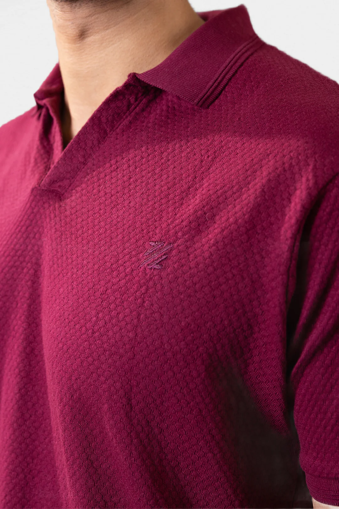 Textured Johnny Collar Polo - 5004 - Image 62