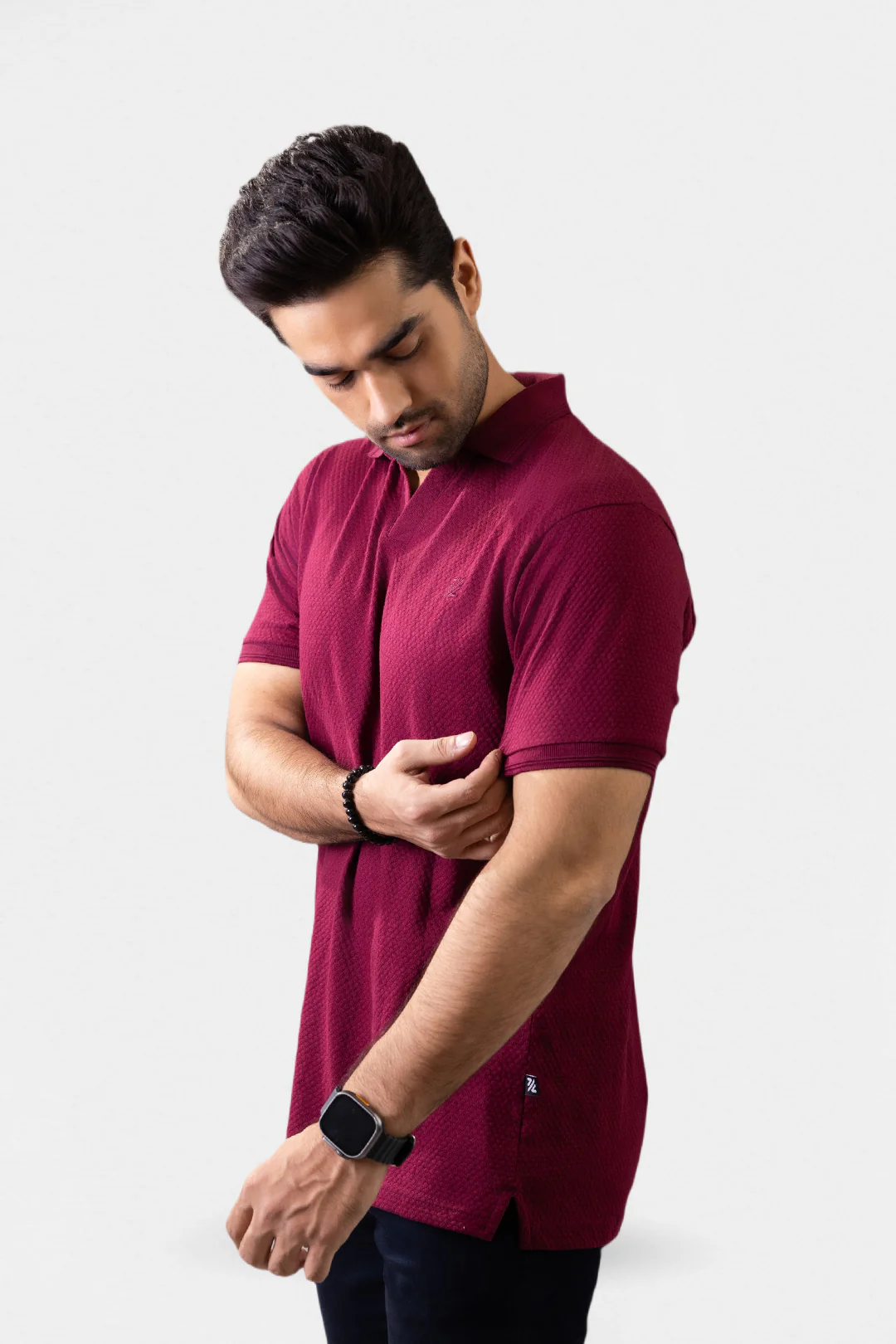 Textured Johnny Collar Polo - 5004 - Image 63