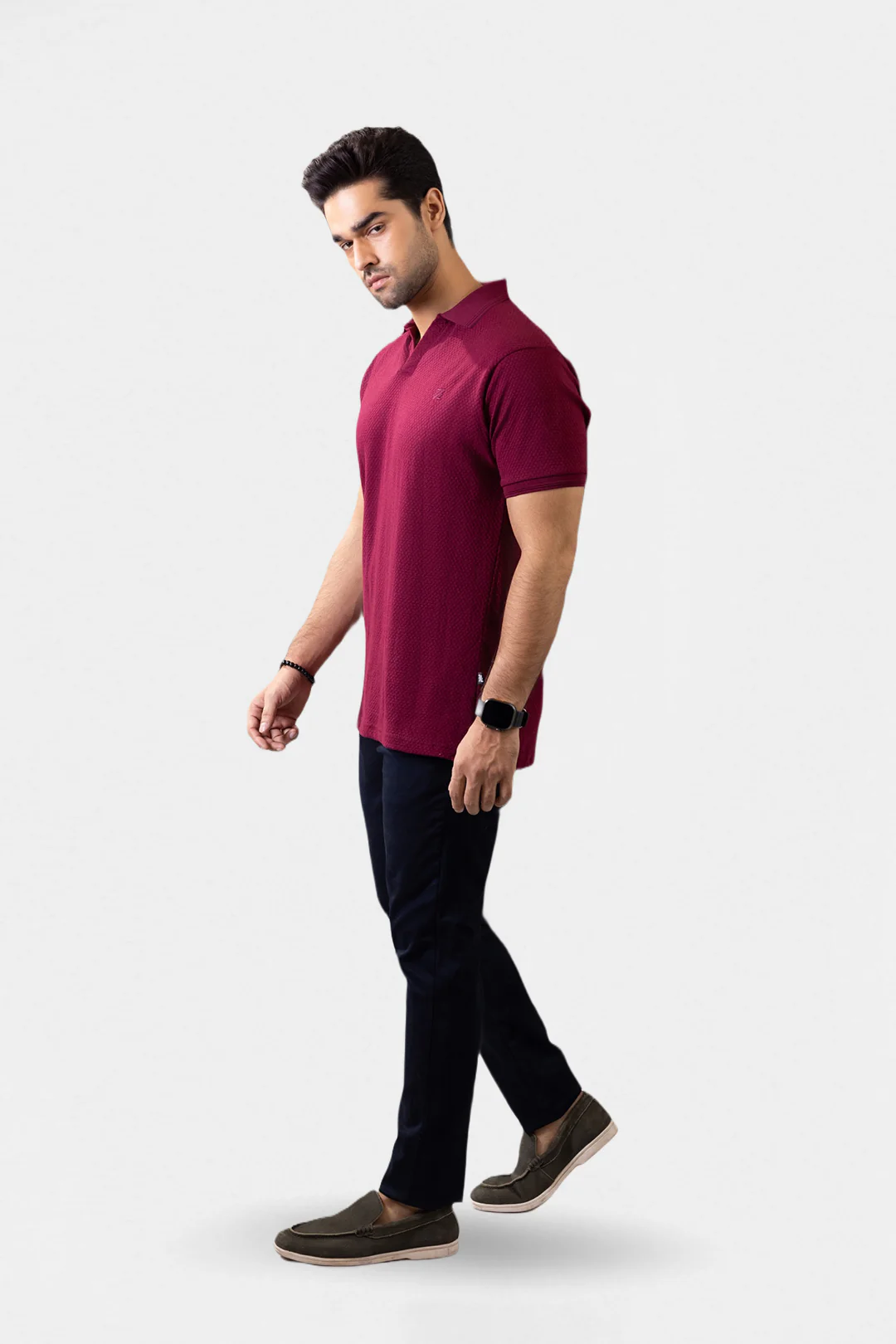 Textured Johnny Collar Polo - 5004 - Image 64