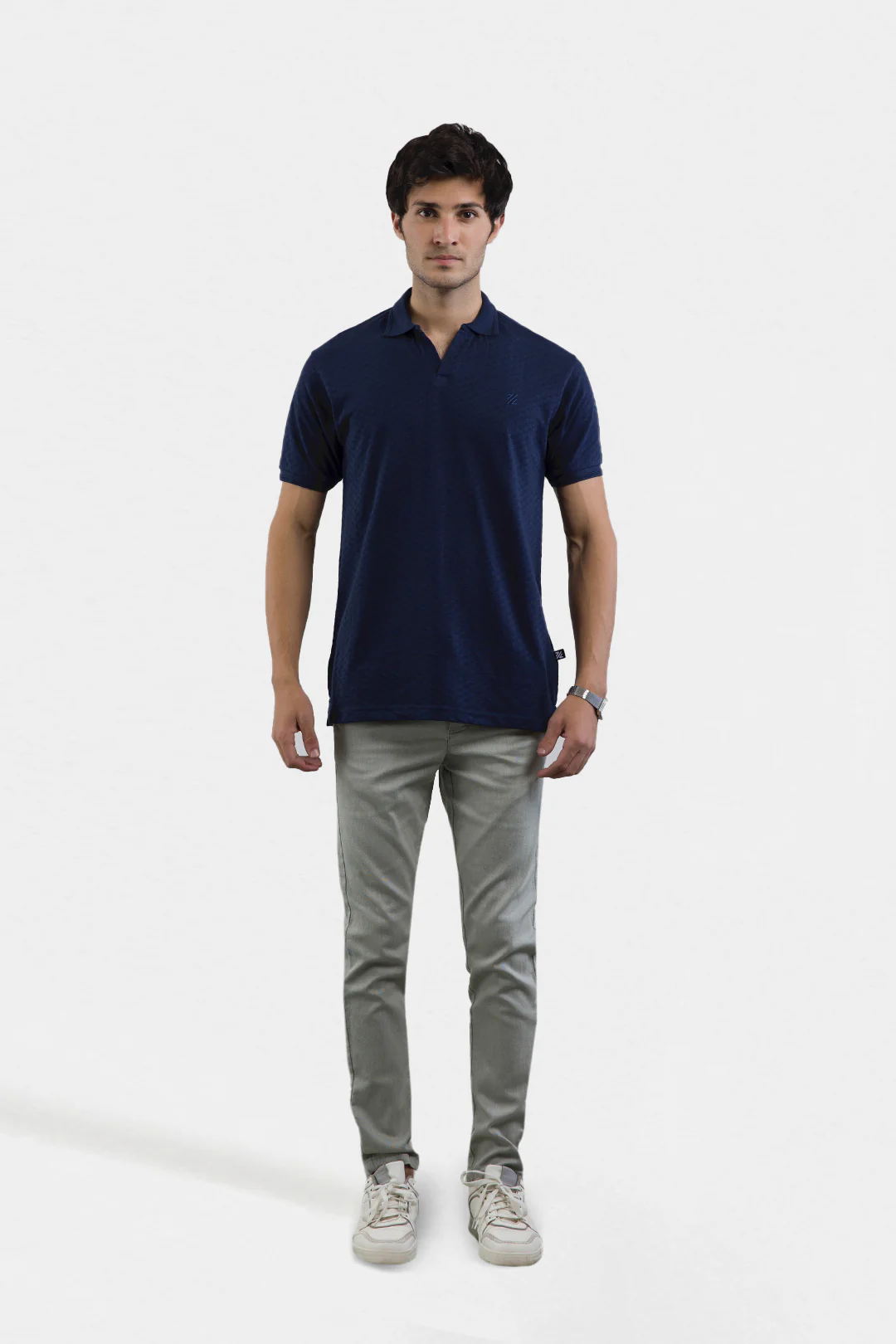 Textured Johnny Collar Polo - 5005 - Image 2