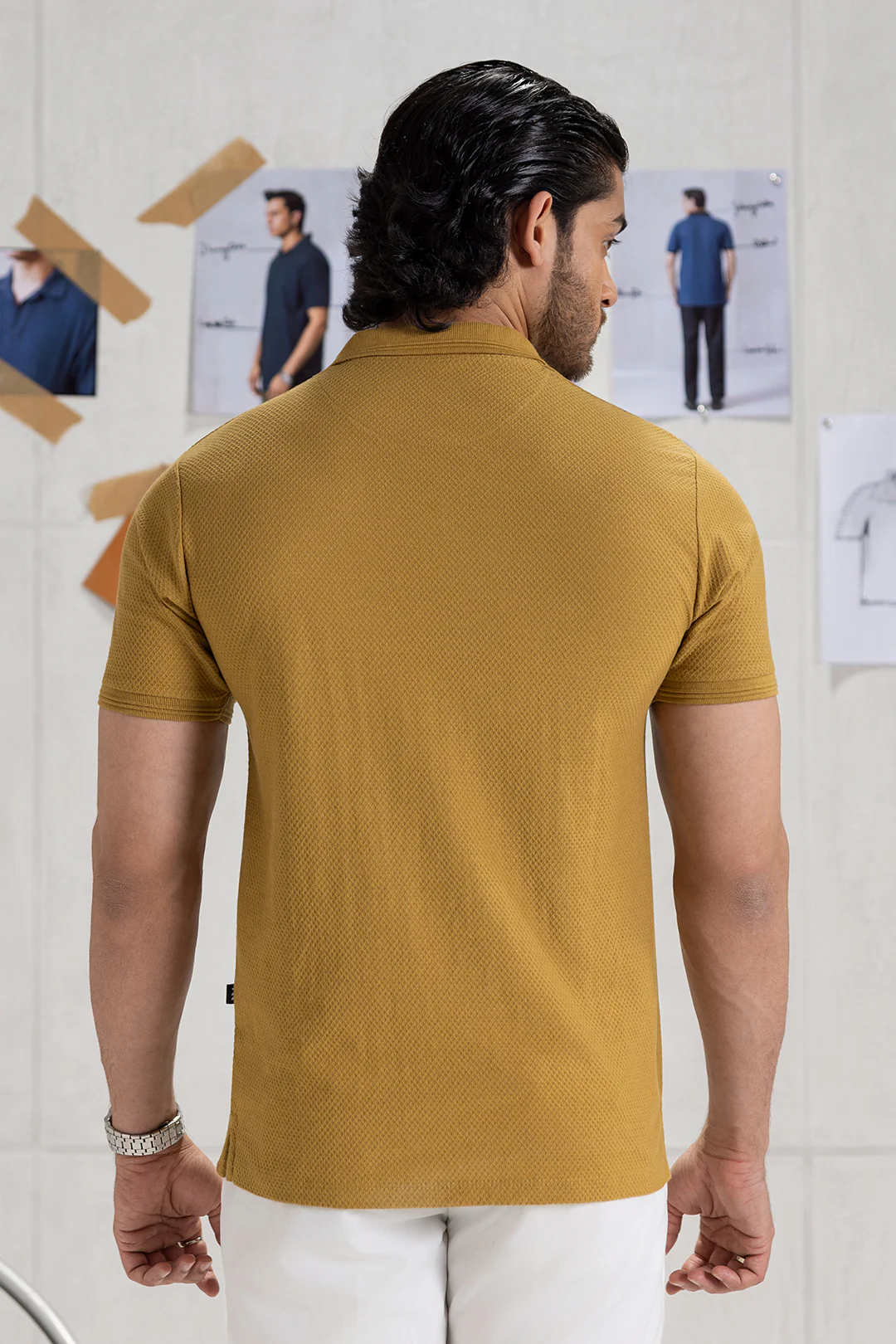 Textured Johnny Collar Polo - 5005 - Image 24