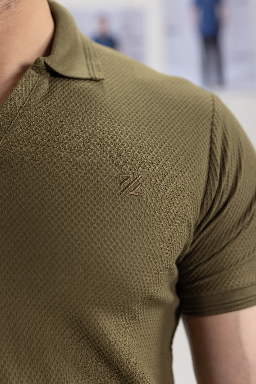 Textured Johnny Collar Polo - 5005 - Image 36