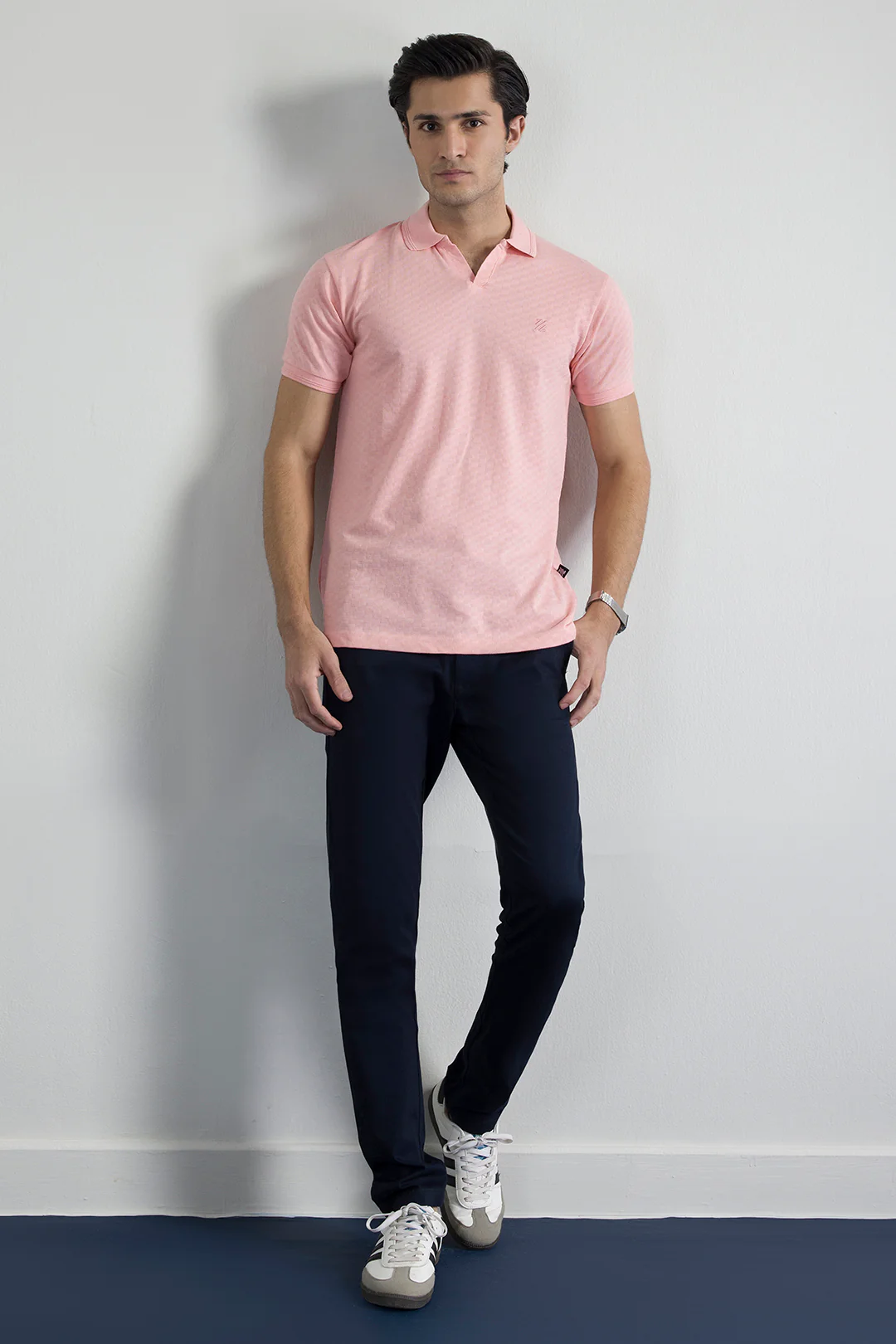 Textured Johnny Collar Polo - 5005 - Image 40