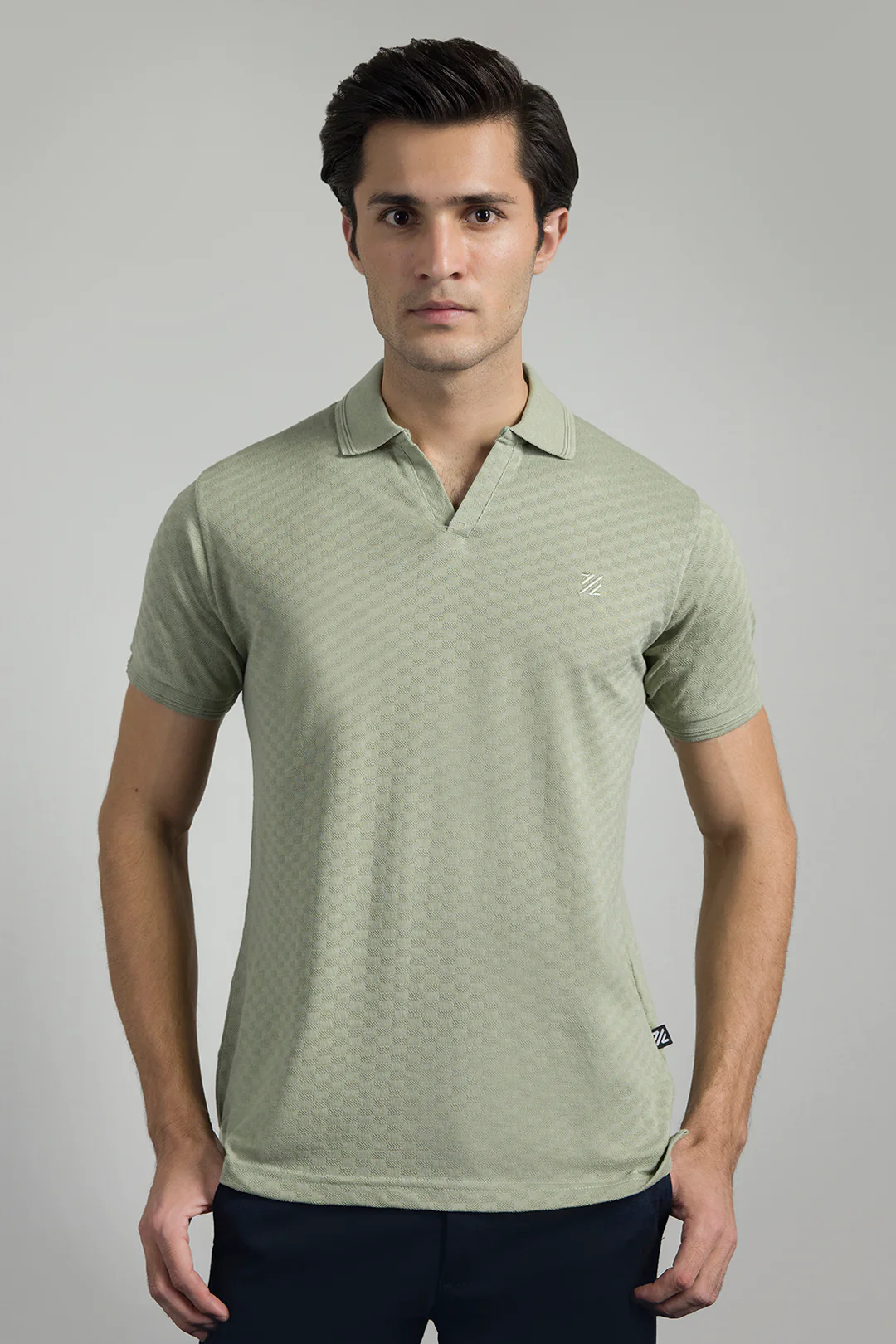 Textured Johnny Collar Polo - 5005 - Image 53