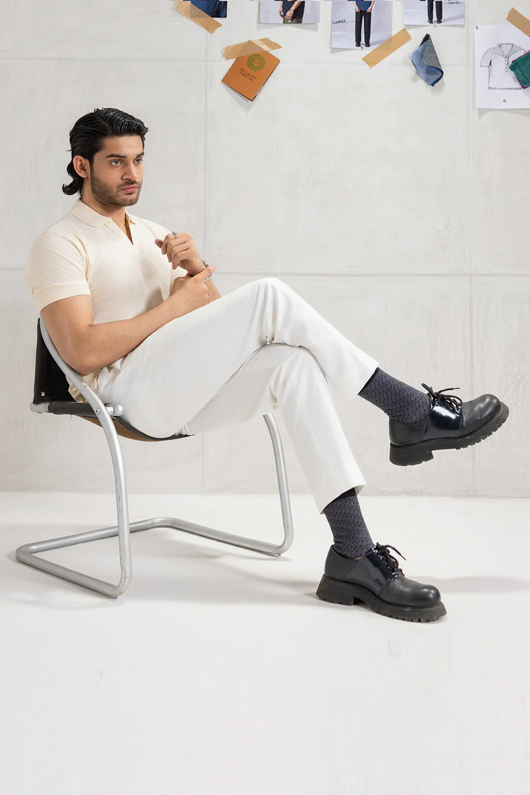 Textured Johnny Collar Polo - 5005 - Image 64